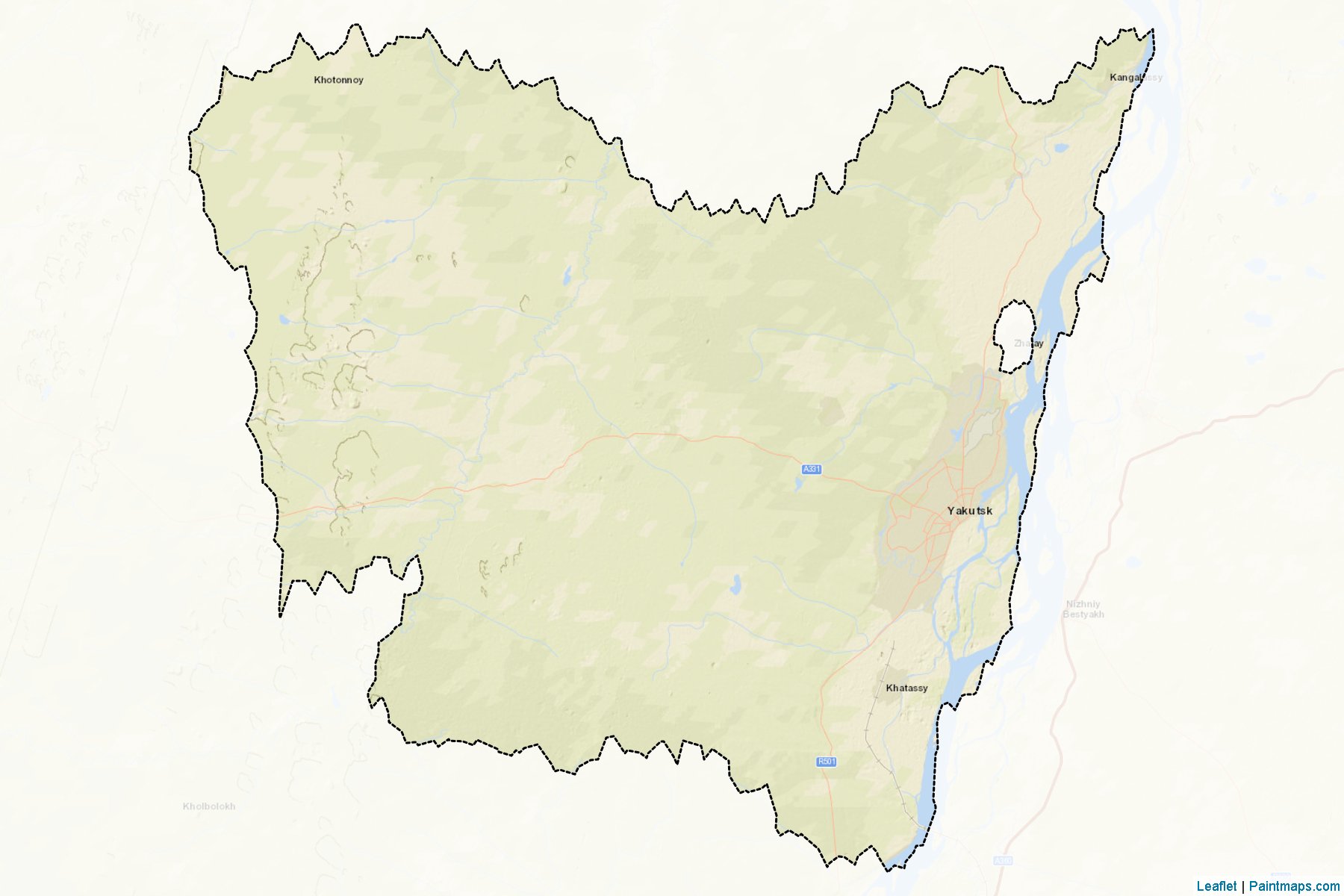 Jakutsk (Sakha) Map Cropping Samples-2