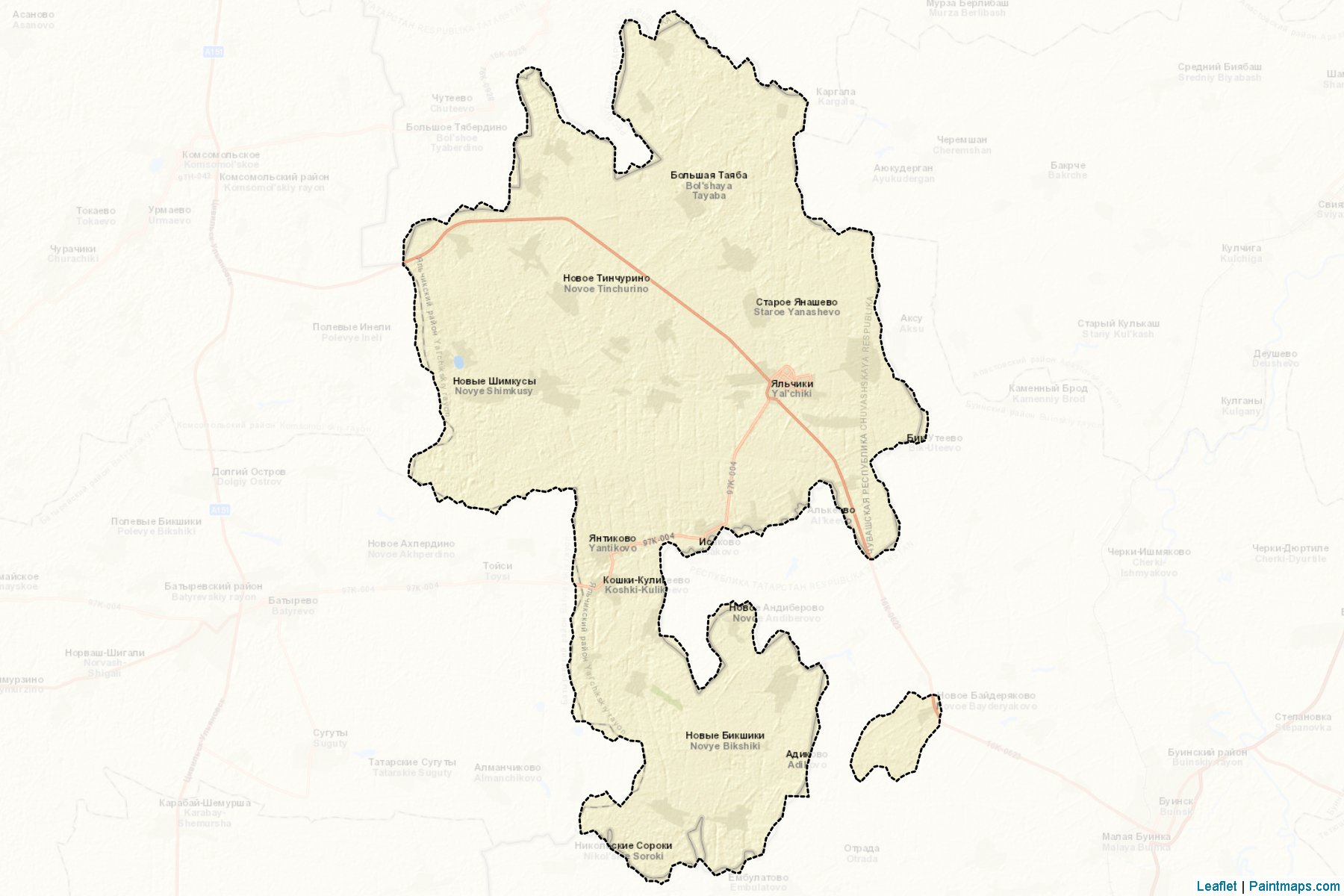 Jal'chikskiy (Chuvash) Map Cropping Samples-2