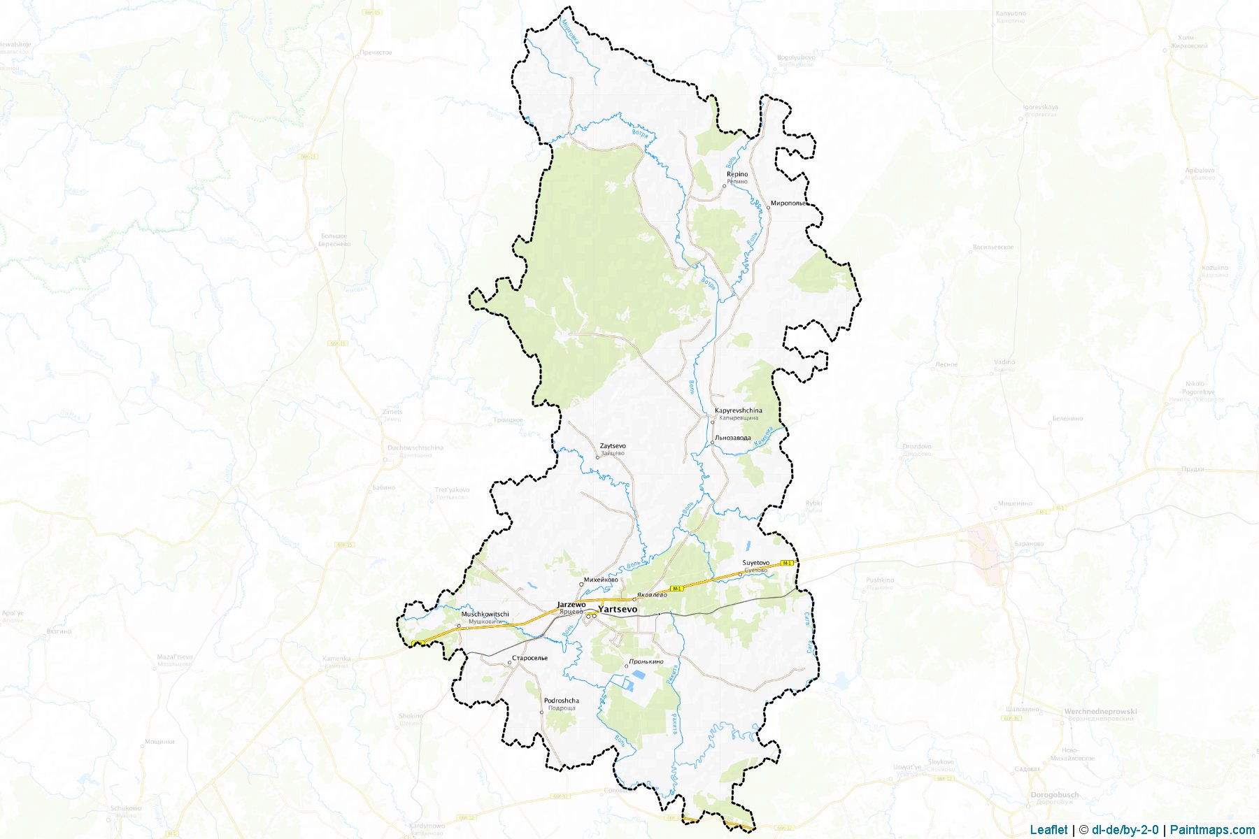 Muestras de recorte de mapas Jarcevskiy (Smolensk)-1