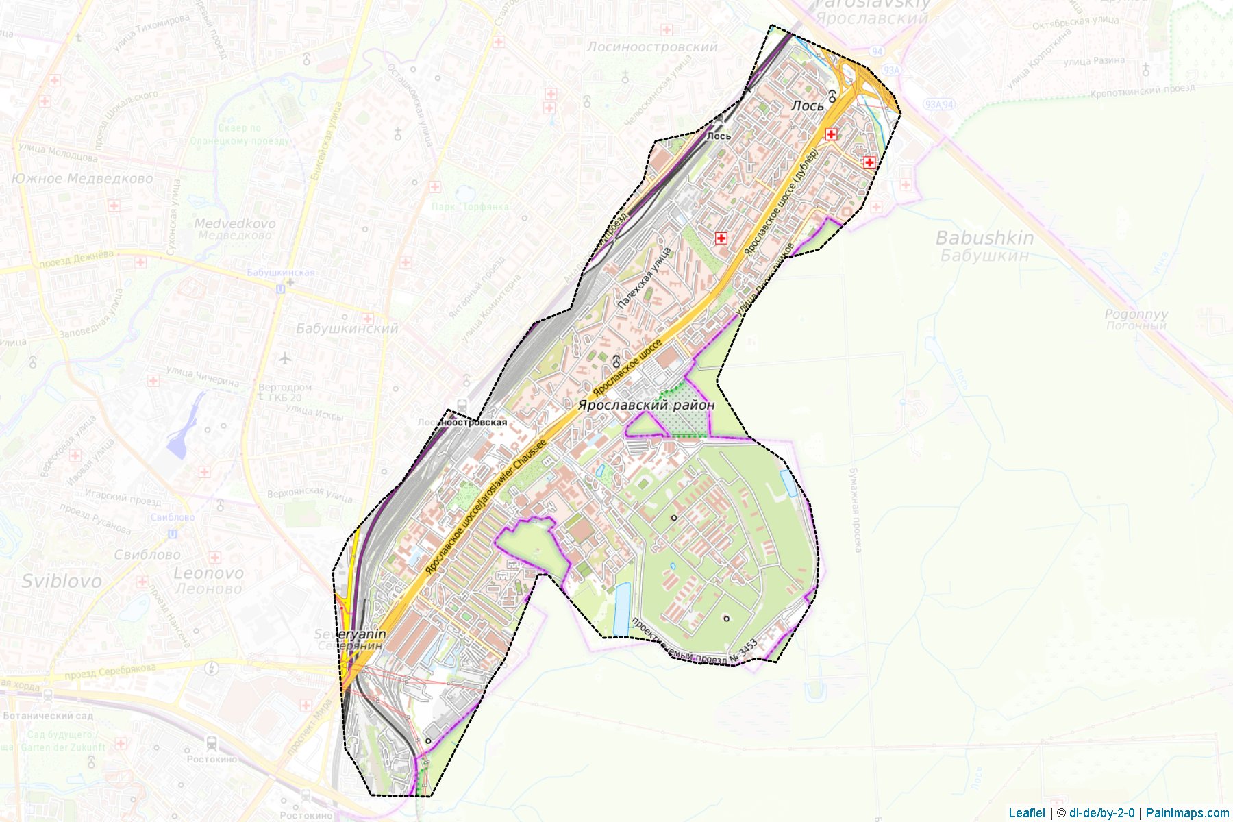 Jaroslavskiy (Moscow City) Map Cropping Samples-1