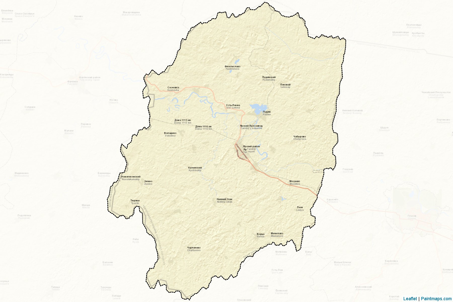 Muestras de recorte de mapas Jarskiy (Udmurt)-2