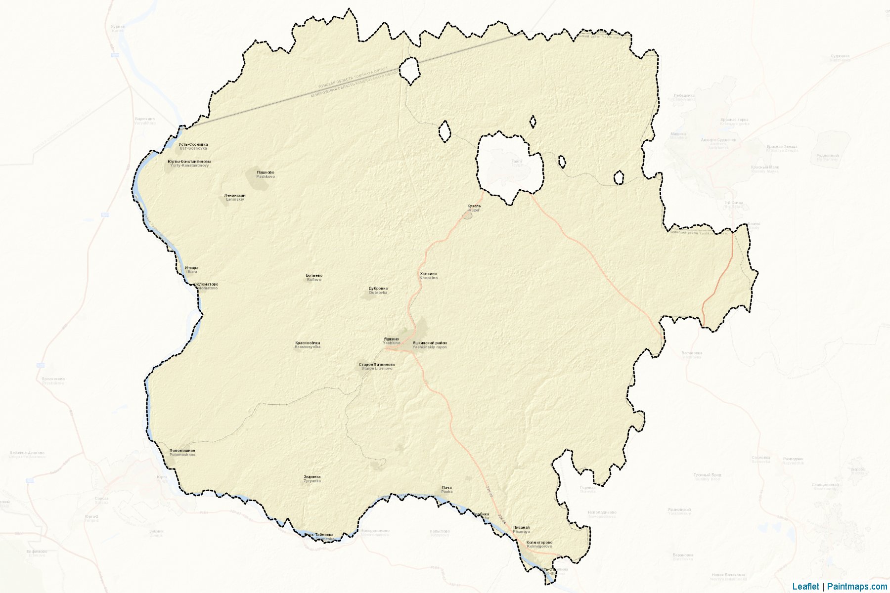 Muestras de recorte de mapas Jashkinskiy (Kemerovo)-2