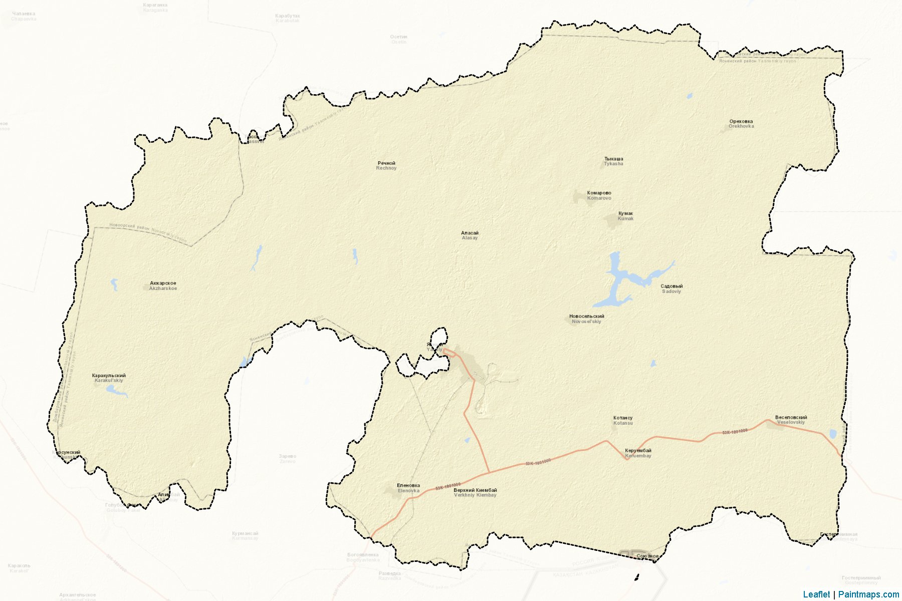 Muestras de recorte de mapas Jasnenskiy (Orenburg)-2