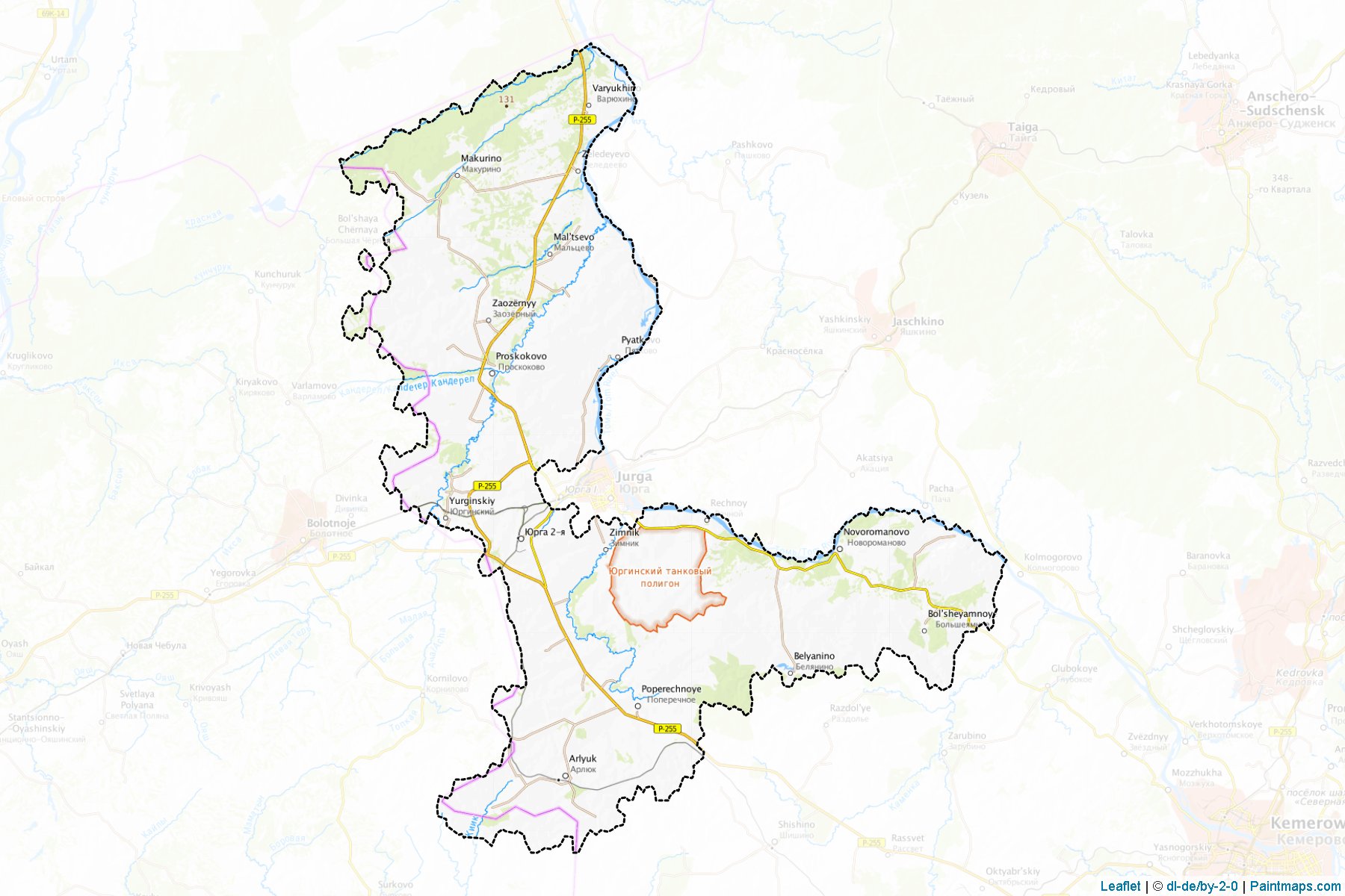 Muestras de recorte de mapas Jurginskiy (Kemerovo)-1