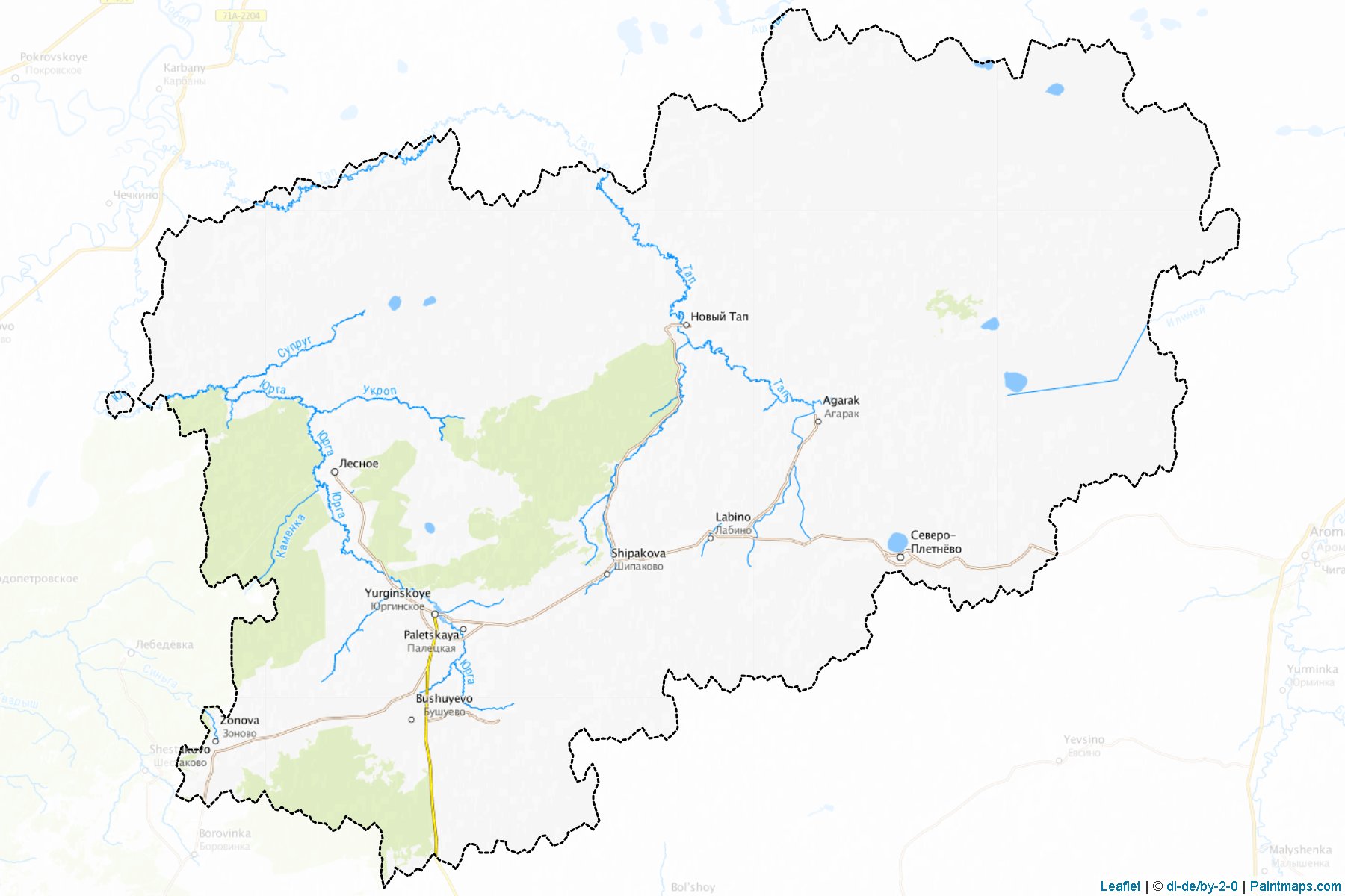 Muestras de recorte de mapas Jurginskiy (Tyumen)-1