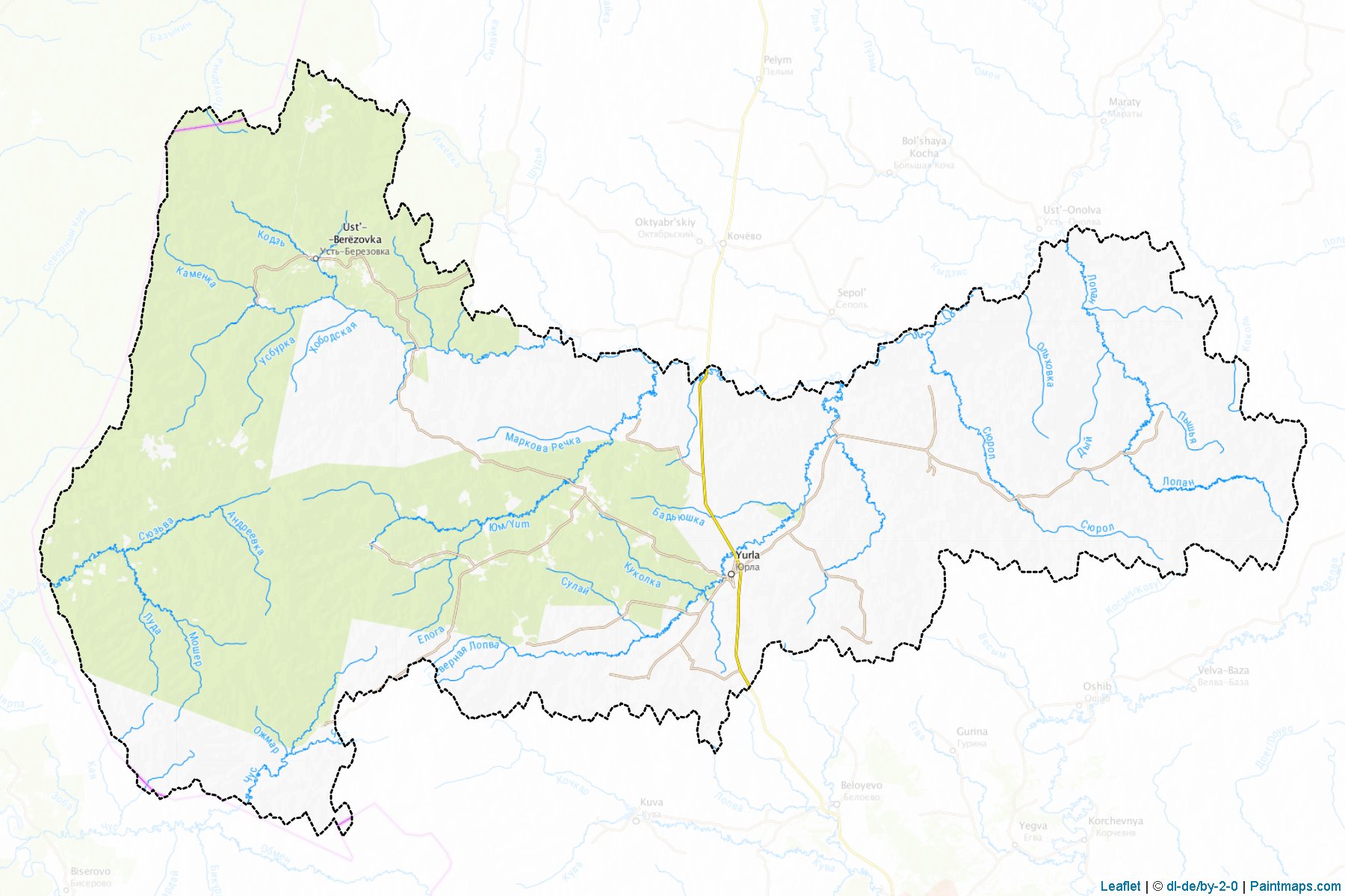 Muestras de recorte de mapas Jurlinskiy (Perm)-1