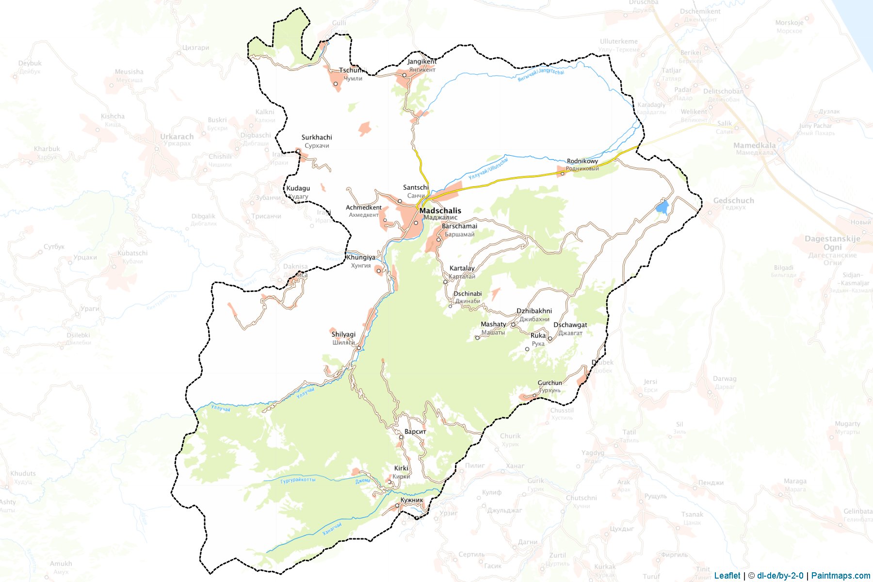 Kajtagskiy (Dagestan) Map Cropping Samples-1