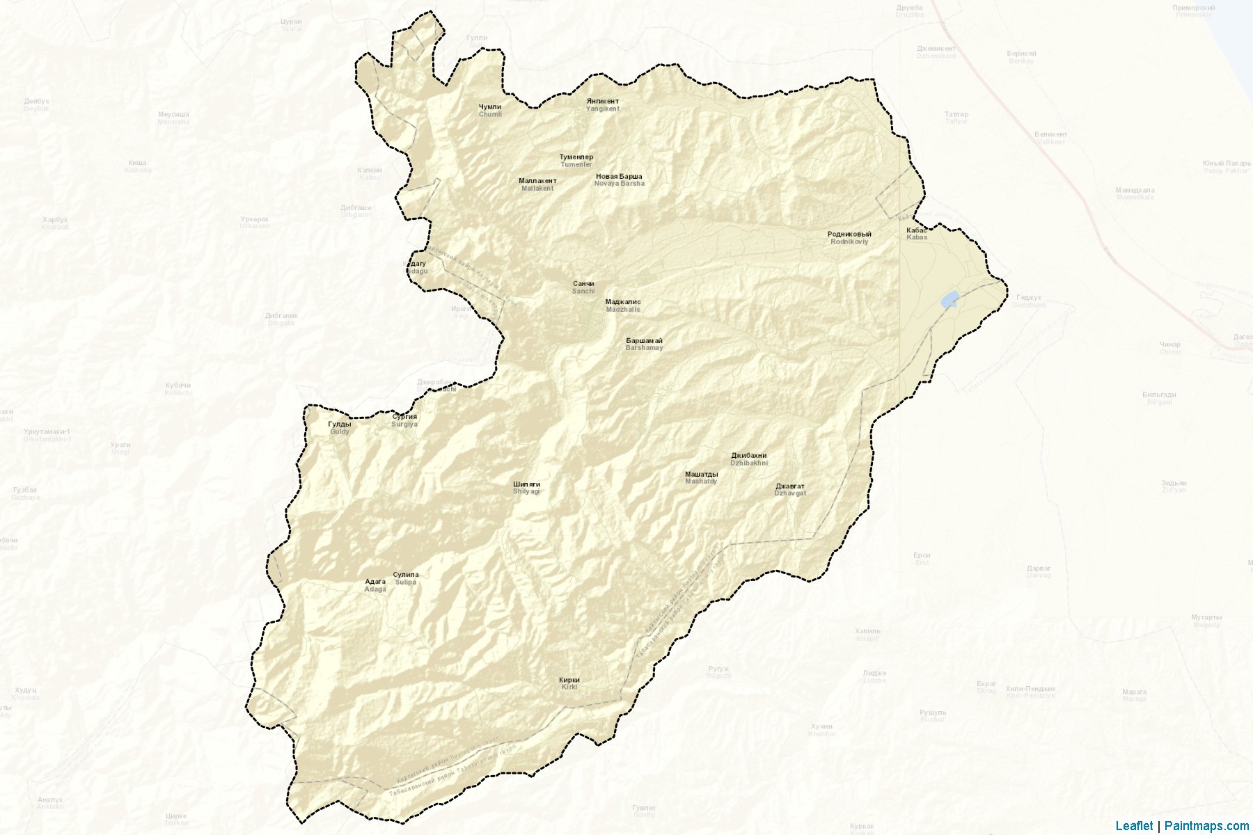 Kajtagskiy (Dagestan) Map Cropping Samples-2