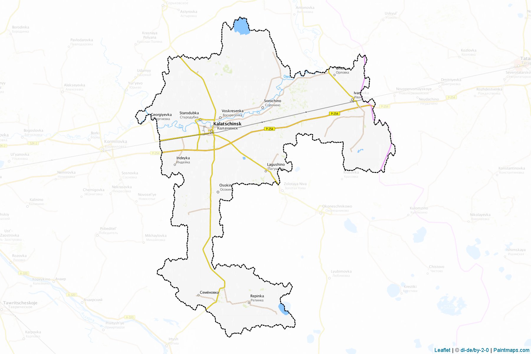 Kalachinskiy (Omsk) Haritası Örnekleri-1