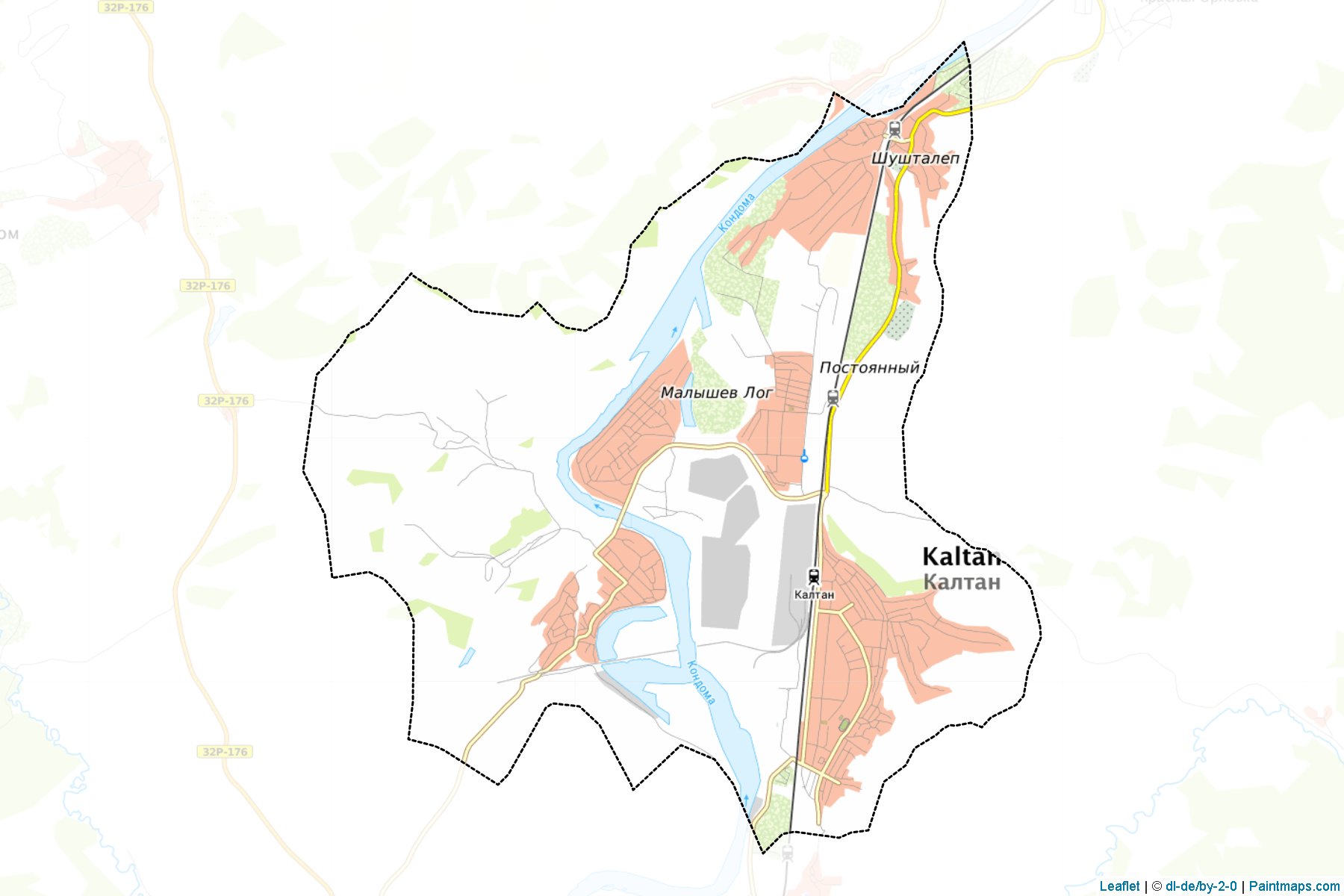 Kaltan (Kemerovo) Map Cropping Samples-1