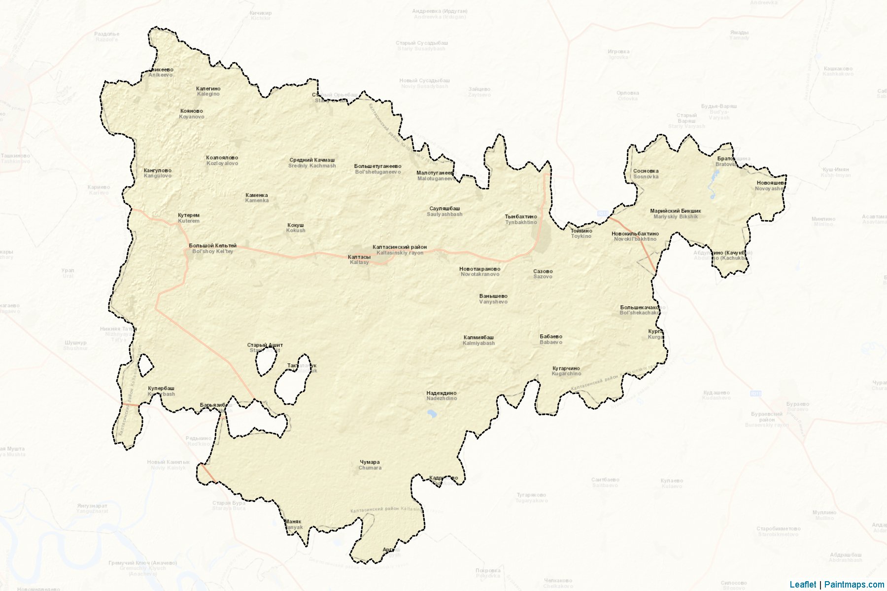 Kaltasinskiy (Bashkortostan) Map Cropping Samples-2