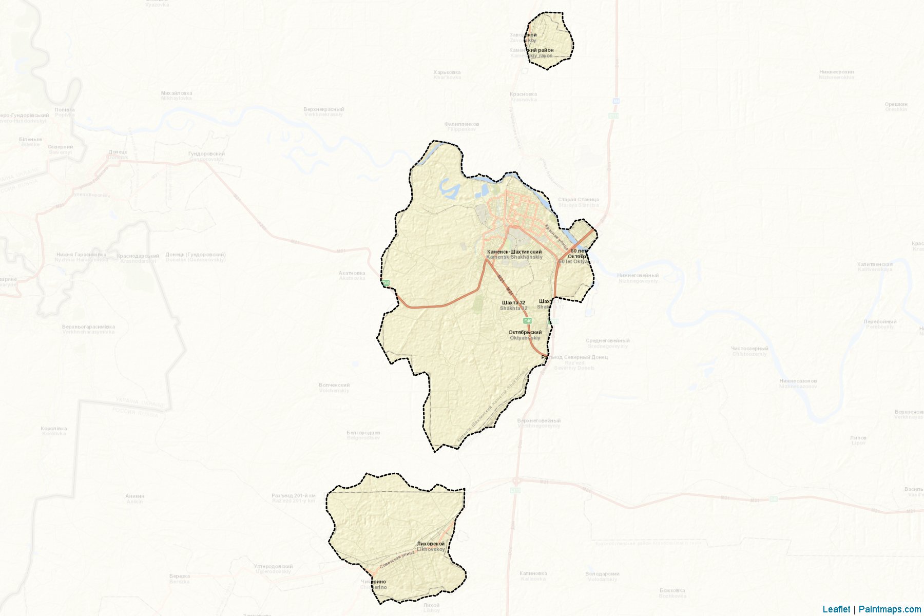 Kamensk-SHakhtinskiy (Rostov) Map Cropping Samples-2