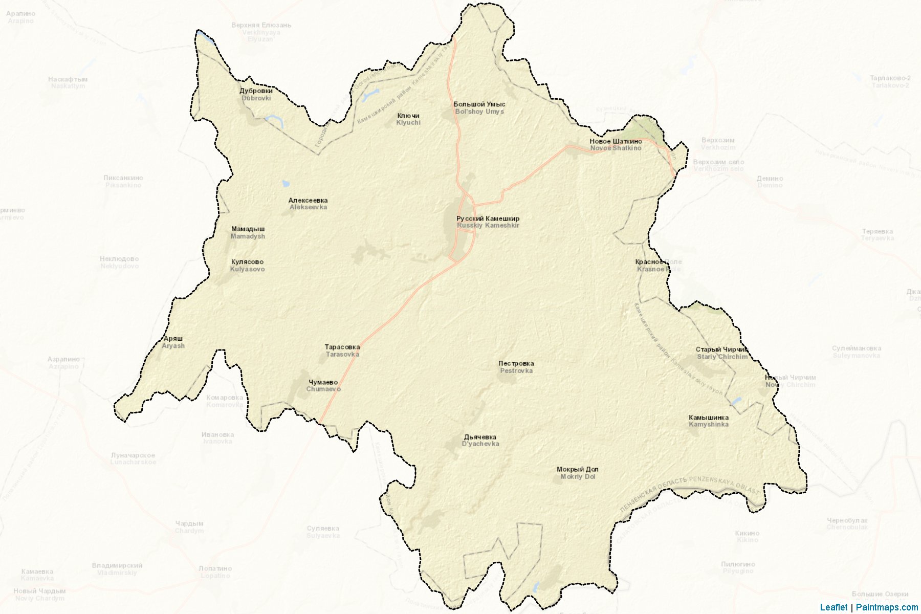 Kameshkirskiy (Penza) Map Cropping Samples-2