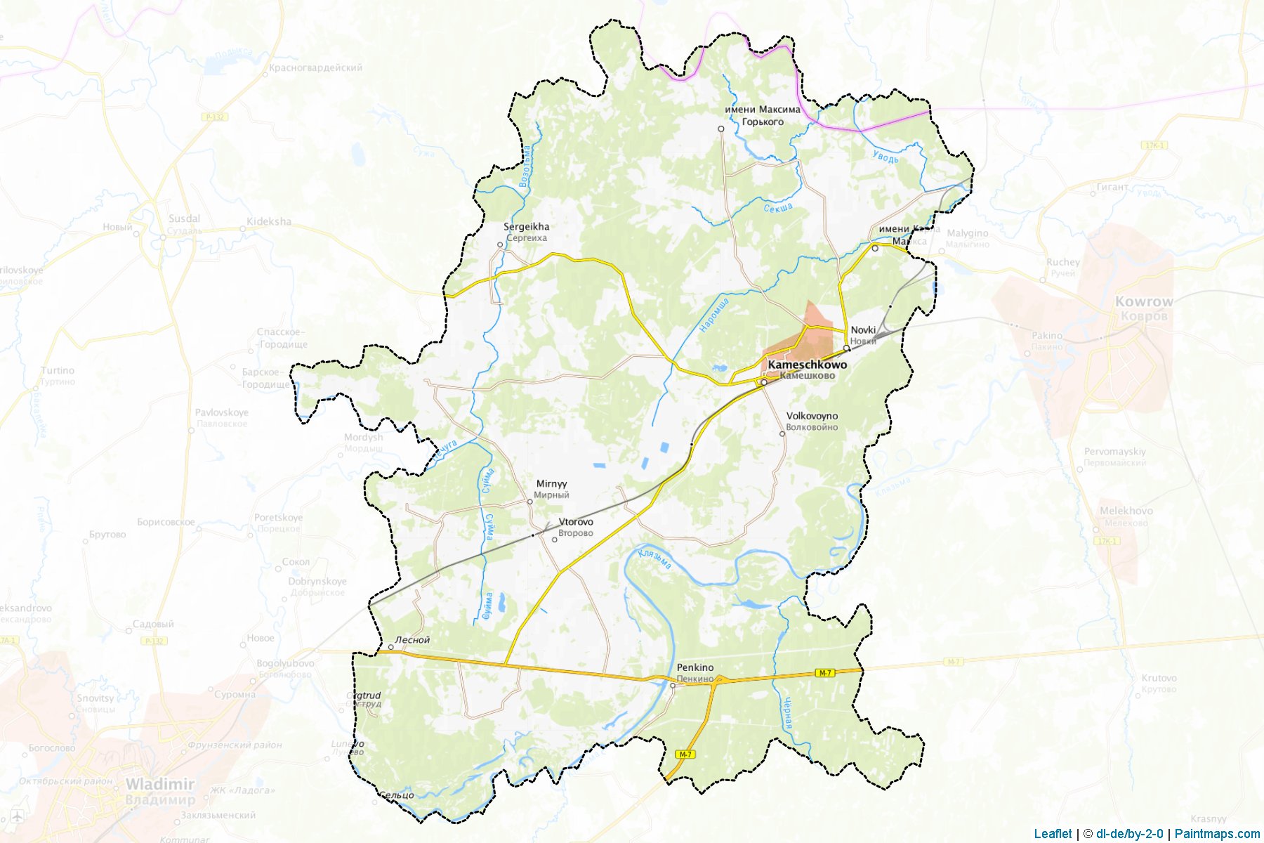 Kameshkovskiy (Vladimir) Map Cropping Samples-1