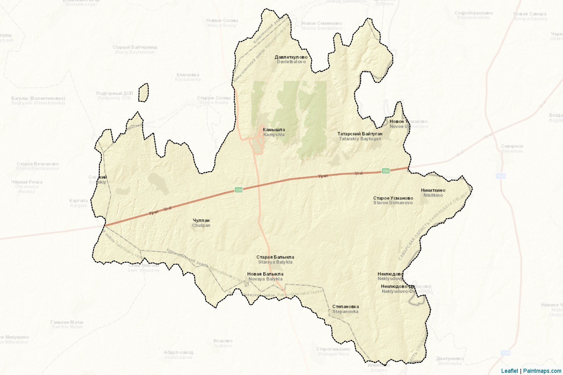 Kamyshlinskiy (Samara) Map Cropping Samples-2