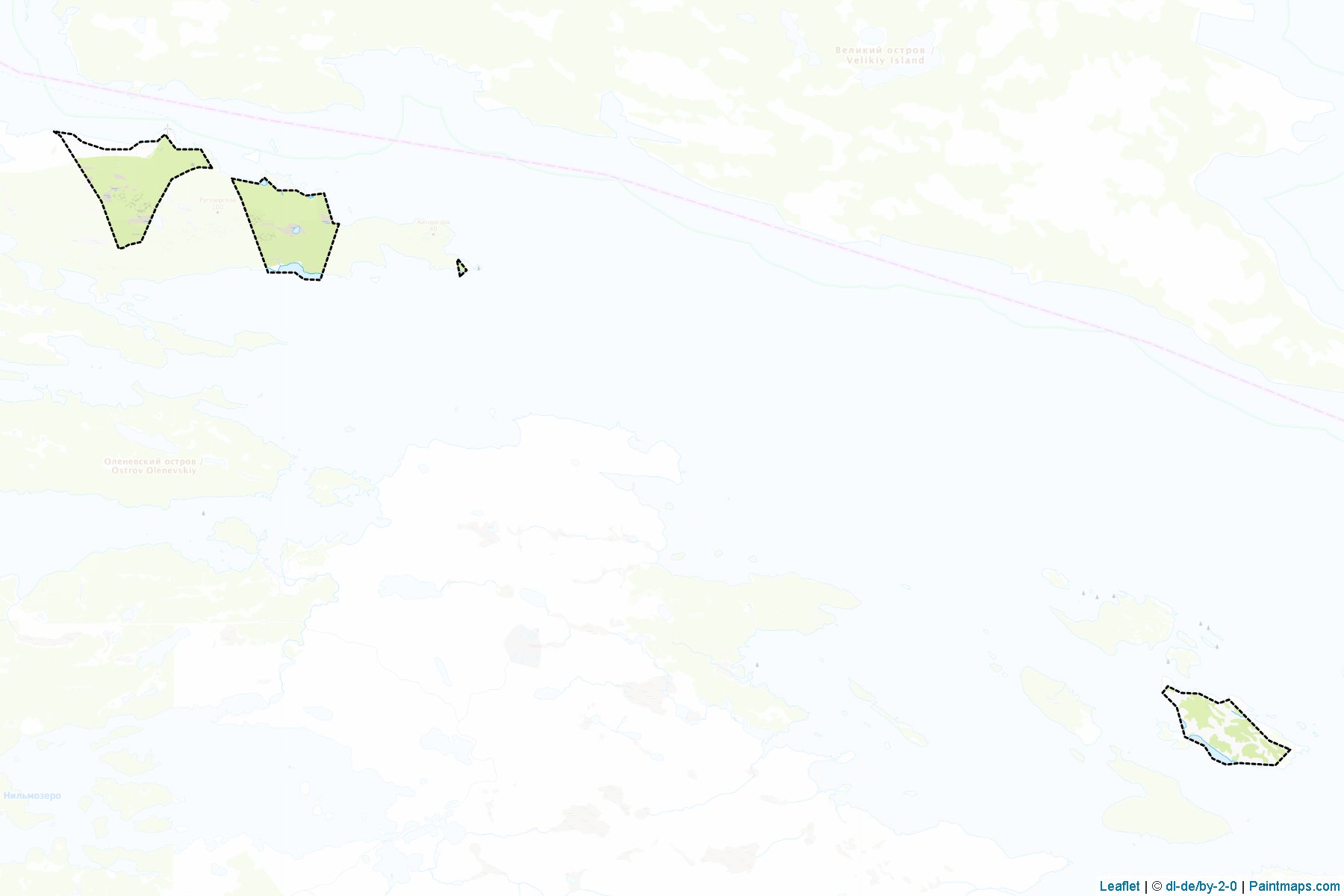 Muestras de recorte de mapas Kandalakshskiy (Murmansk)-1