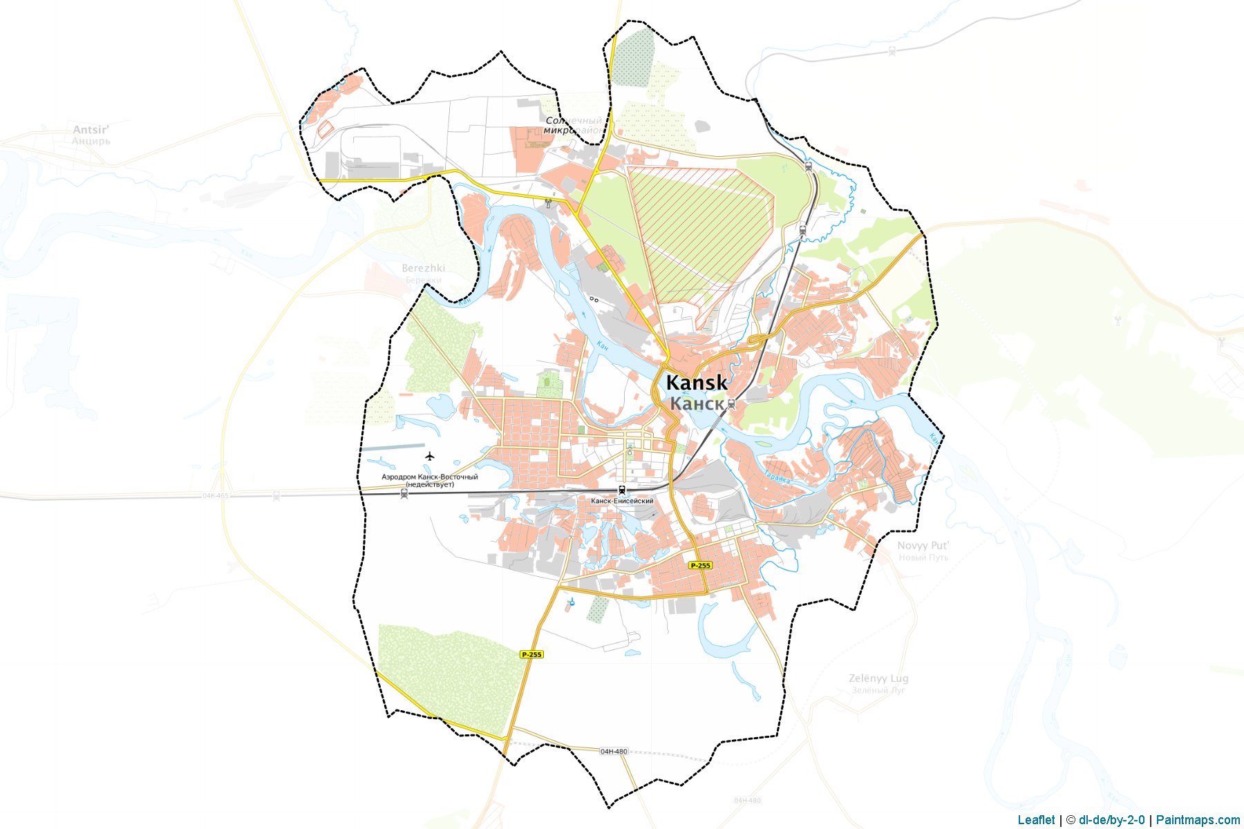 Kansk (Krasnoyarsk) Map Cropping Samples-1