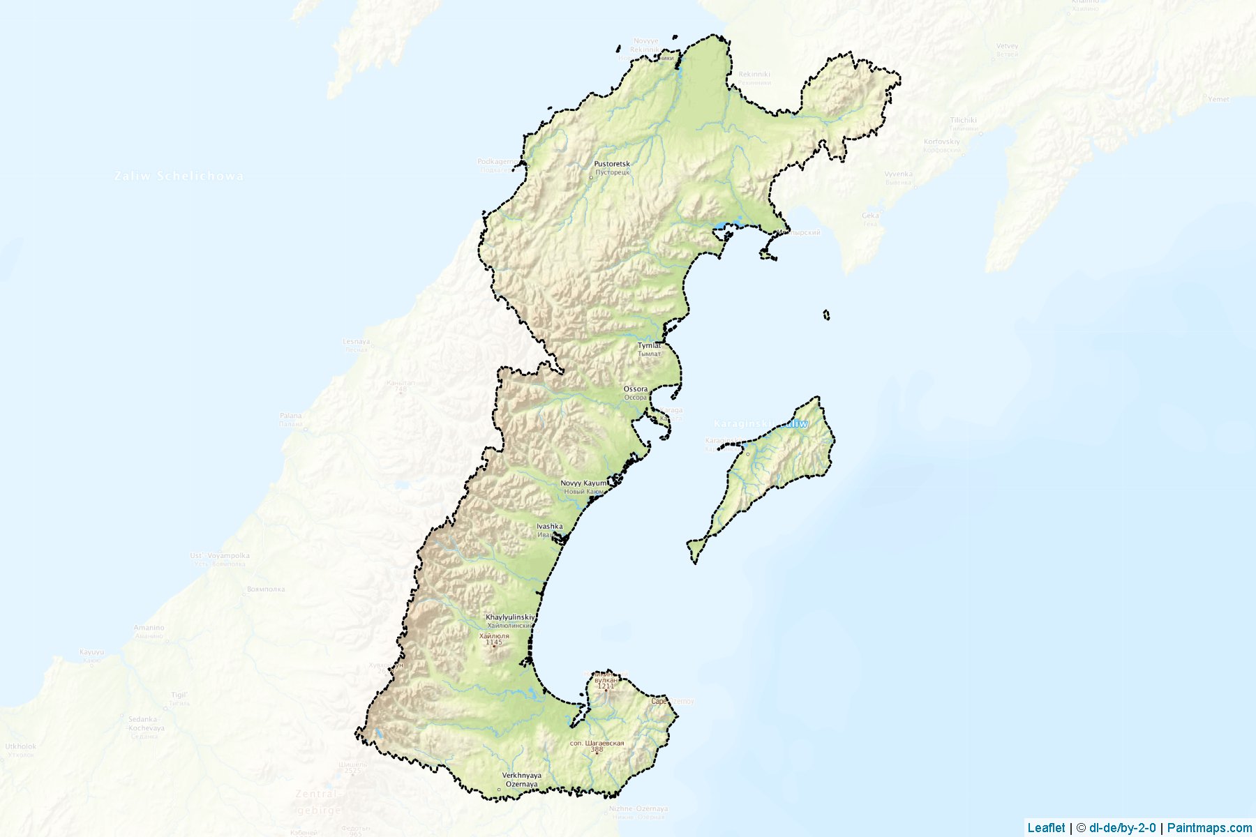 Karaginskiy (Kamchatka) Map Cropping Samples-1