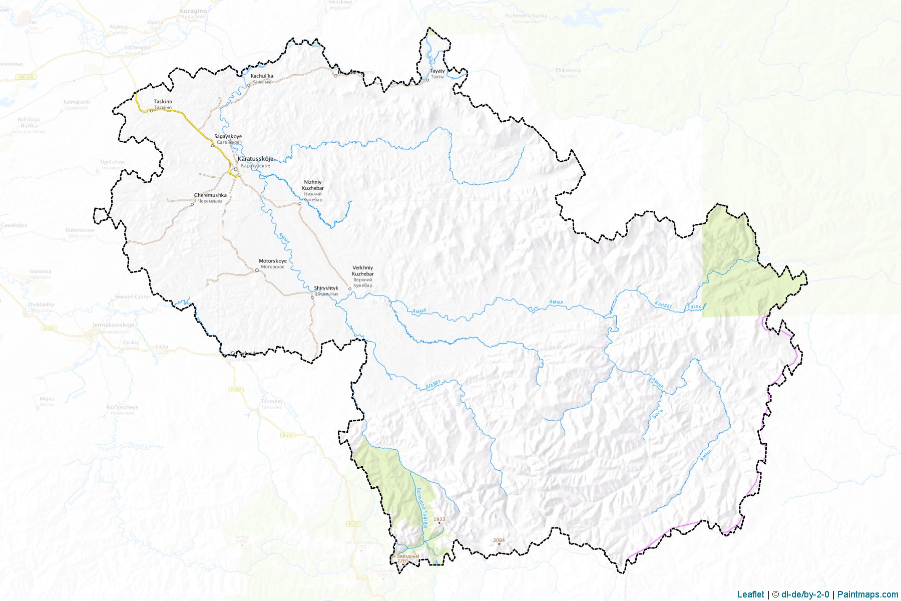 Karatuzskiy (Krasnoyarsk) Map Cropping Samples-1