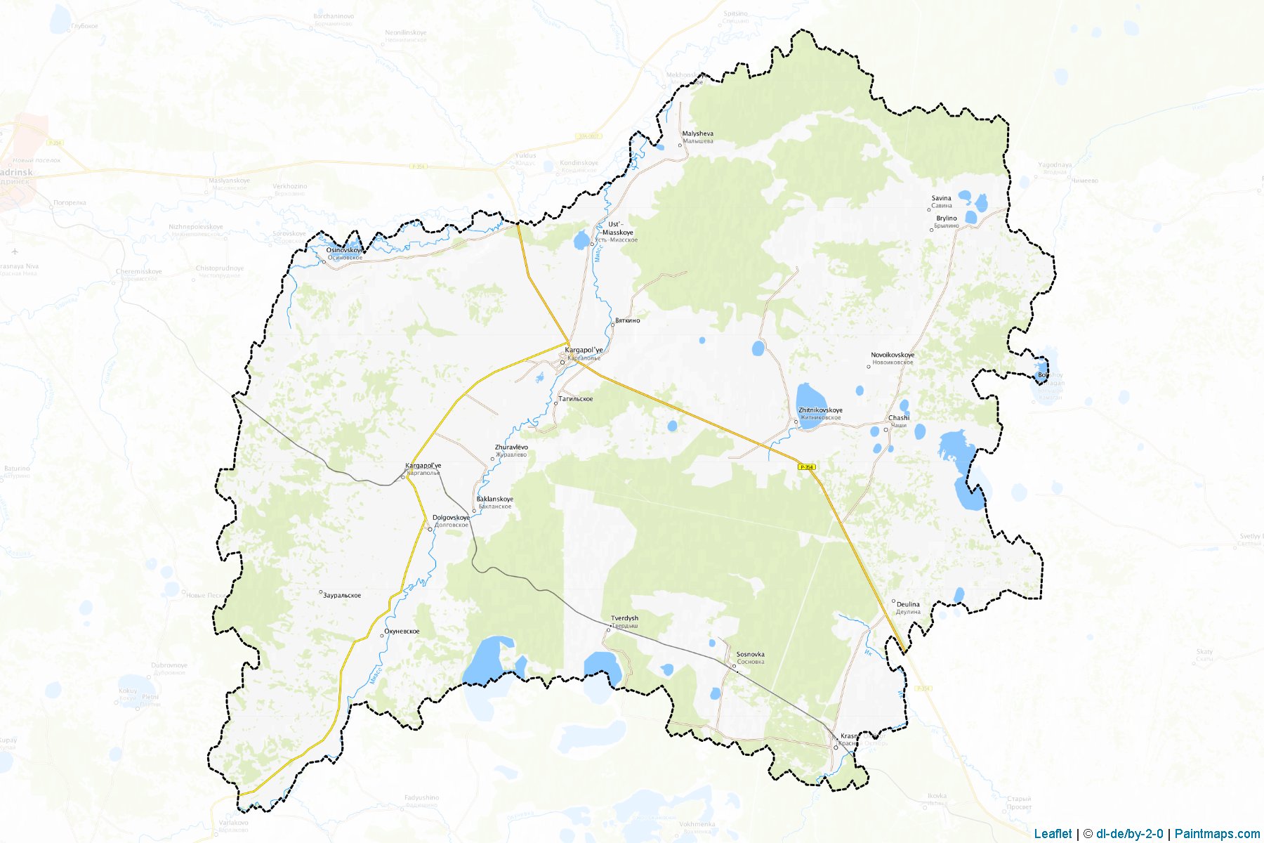 Kargapol'skiy (Kurgan) Map Cropping Samples-1