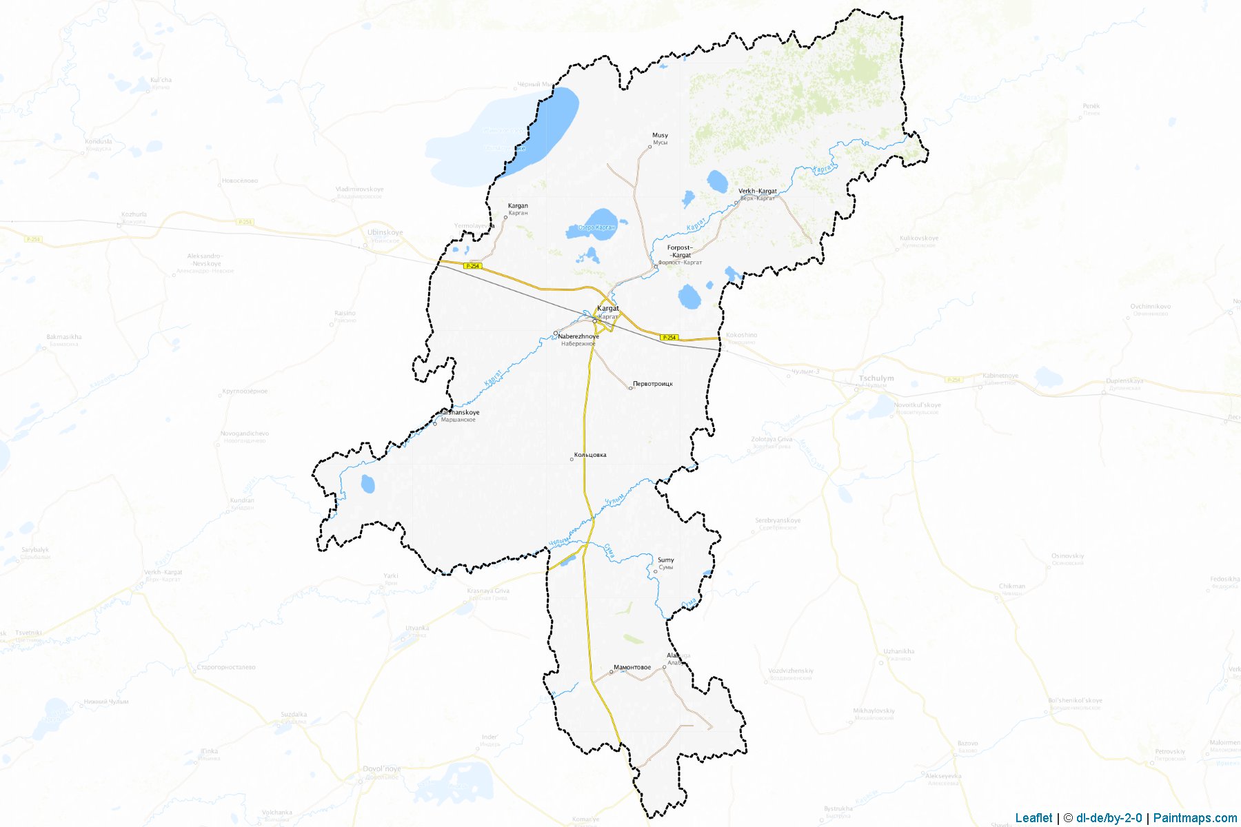 Muestras de recorte de mapas Kargatskiy (Novosibirsk)-1