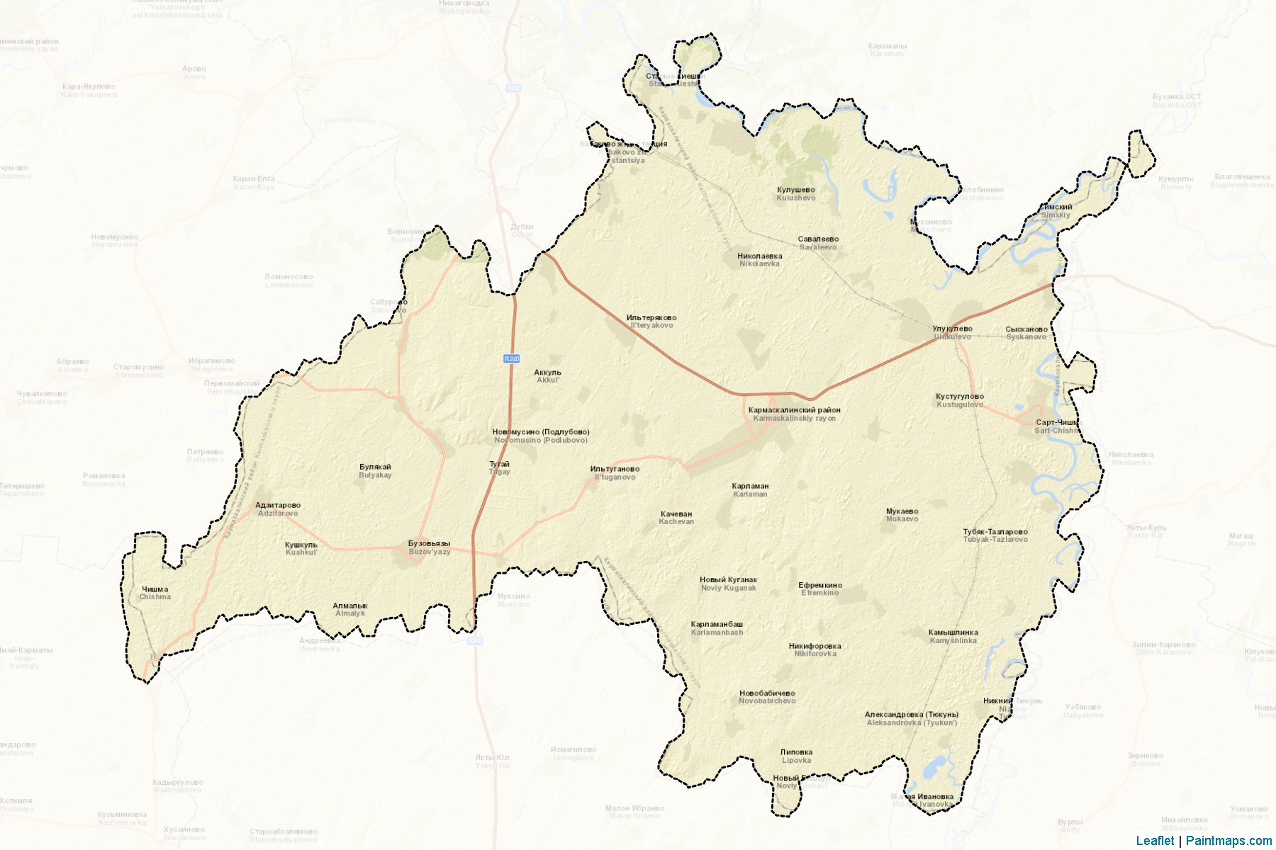 Karmaskalinskiy (Bashkortostan) Map Cropping Samples-2