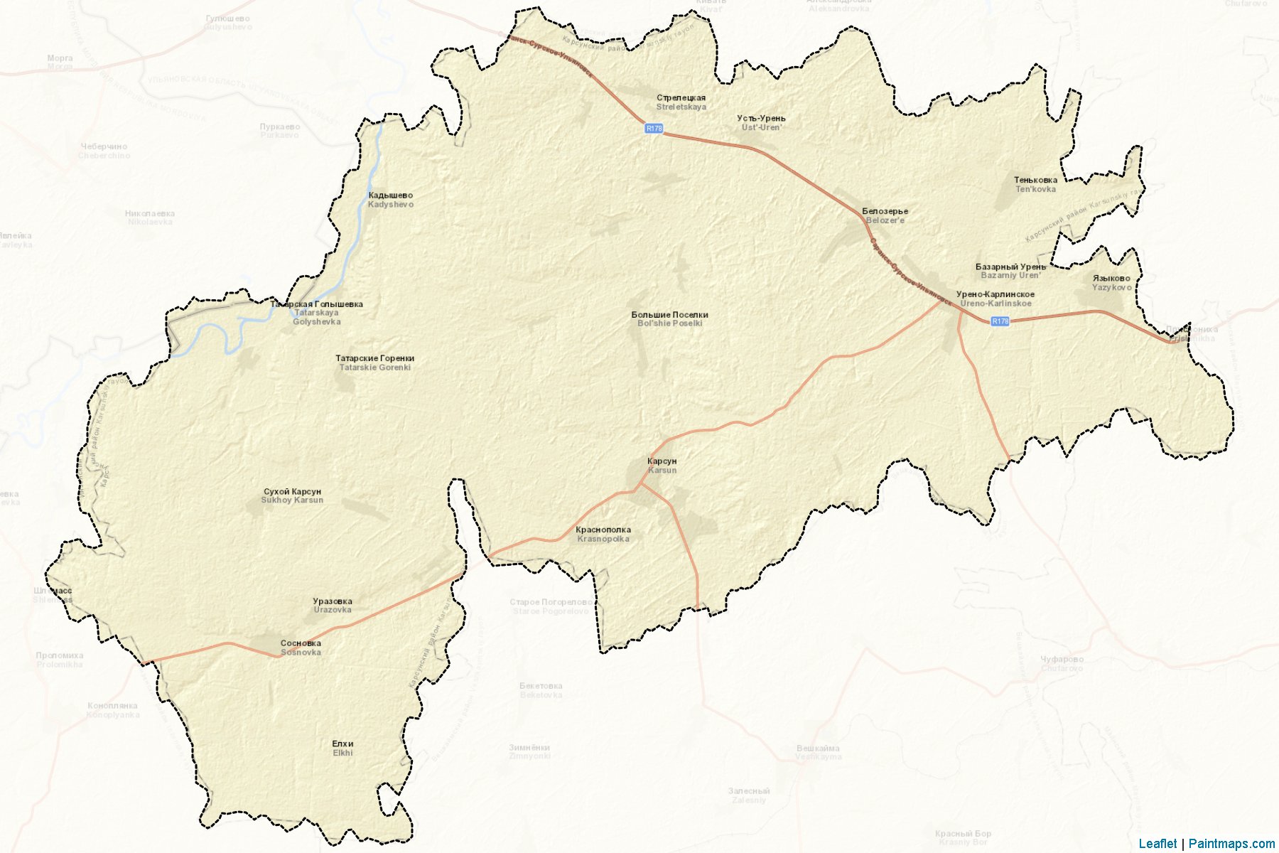 Karsunskiy (Ulyanovsk) Map Cropping Samples-2