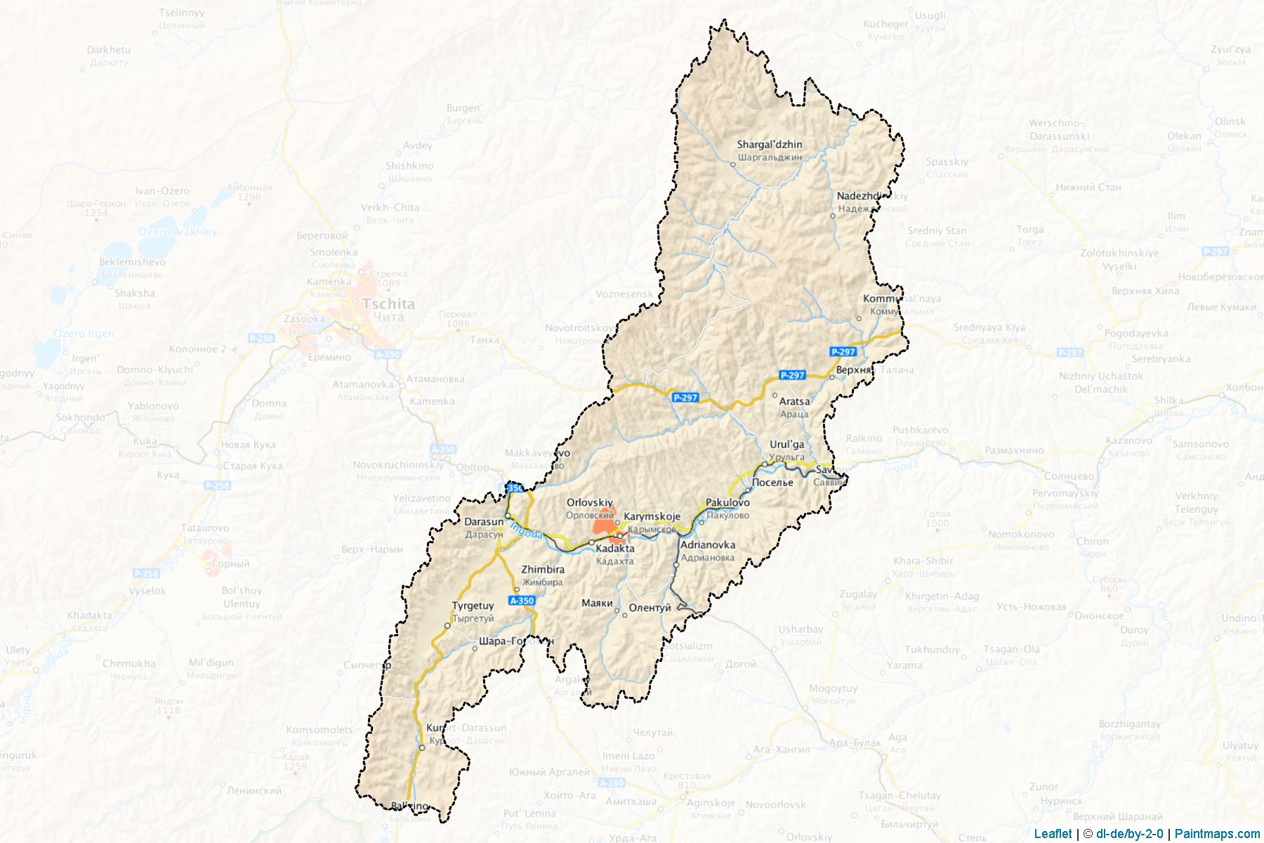 Muestras de recorte de mapas Karymskiy (Zabaykalsky)-1