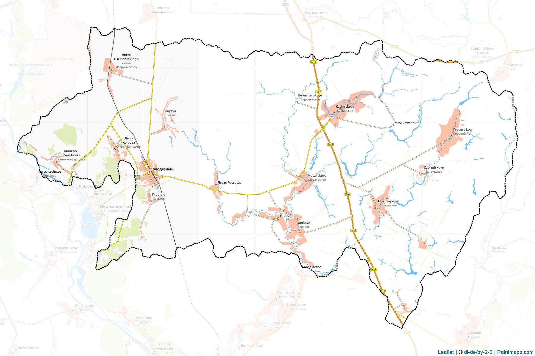 Muestras de recorte de mapas Kashirskiy (Voronezh)-1