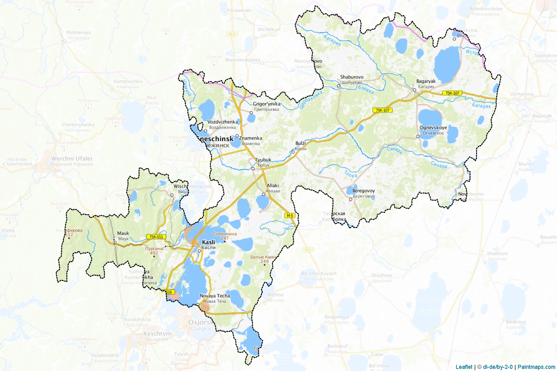 Muestras de recorte de mapas Kaslinskiy (Chelyabinsk)-1