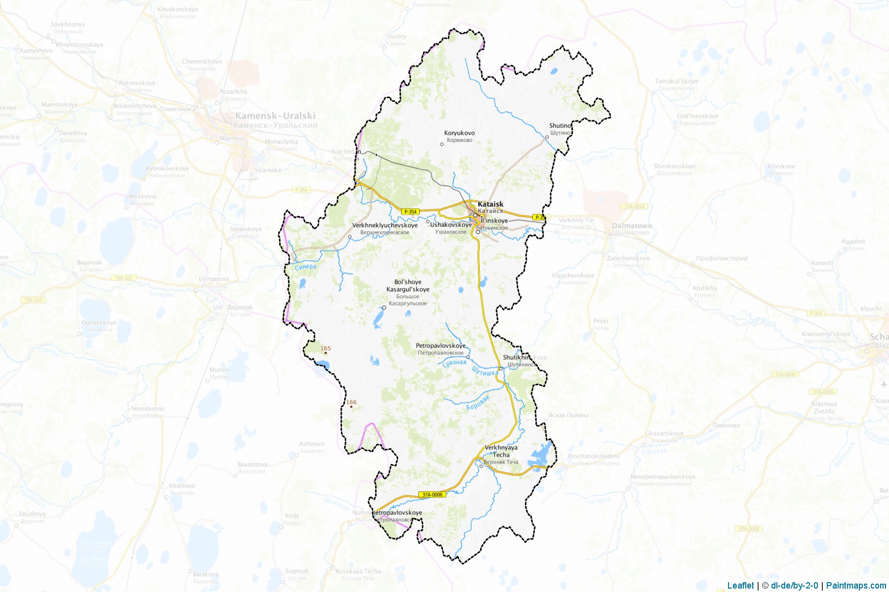 Muestras de recorte de mapas Katajskiy (Kurgan)-1