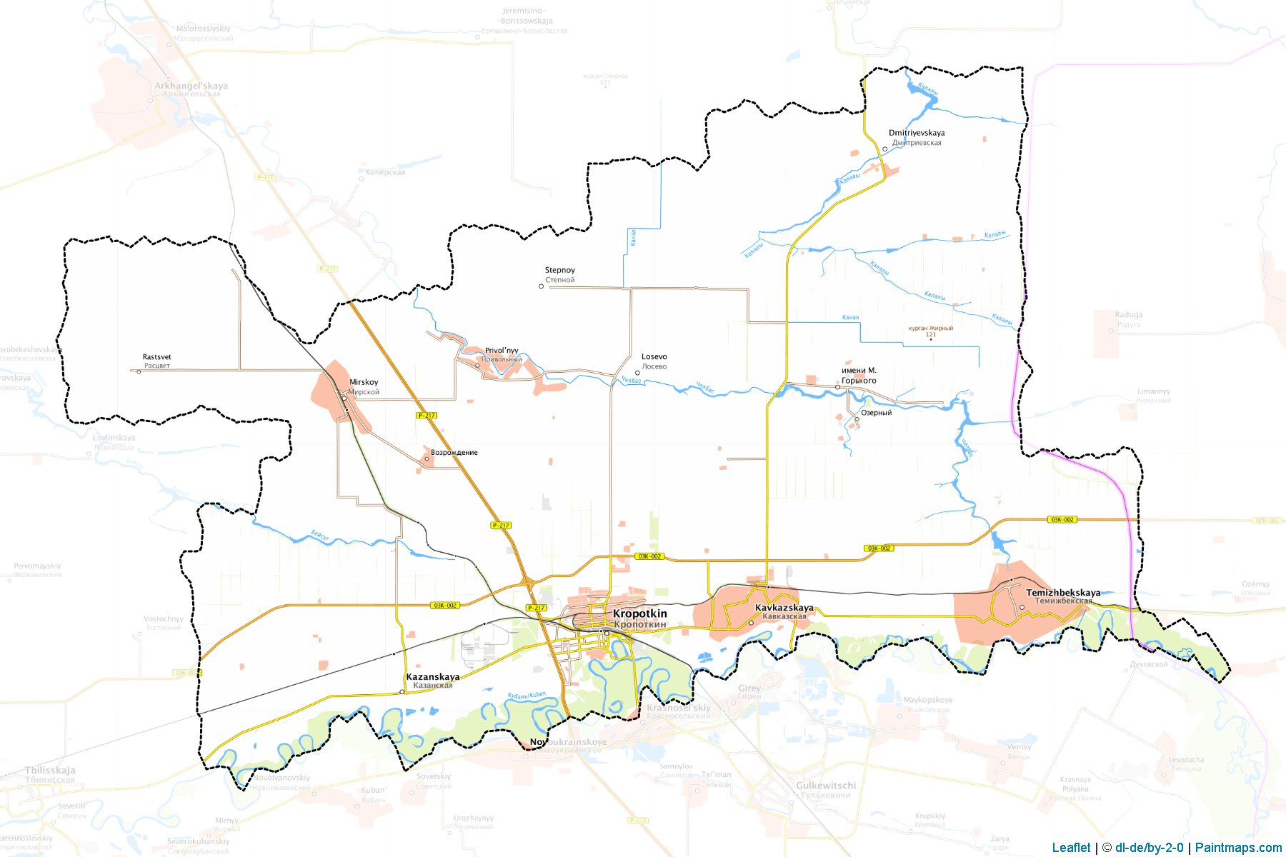 Kavkazskiy (Krasnodar) Map Cropping Samples-1