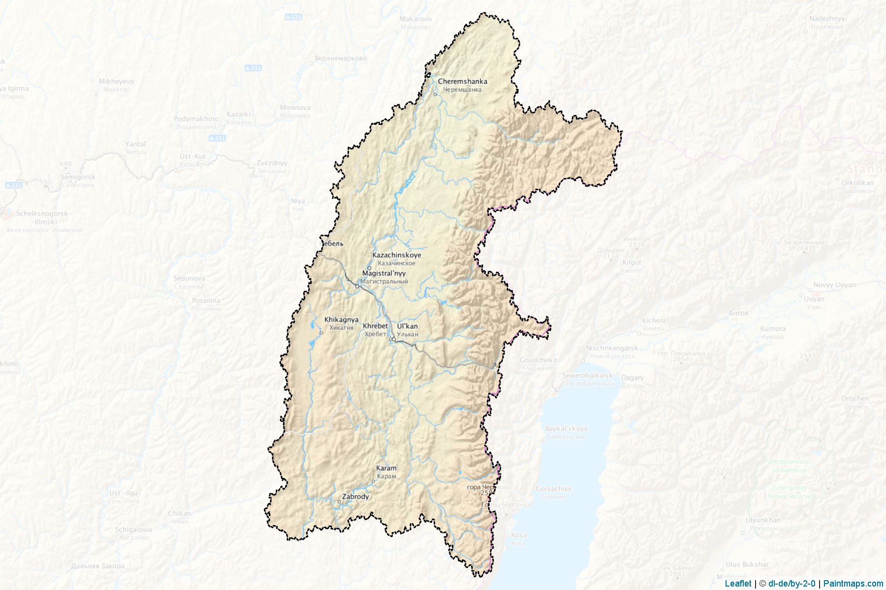 Kazachinsko-Lenskiy (Irkutsk) Map Cropping Samples-1