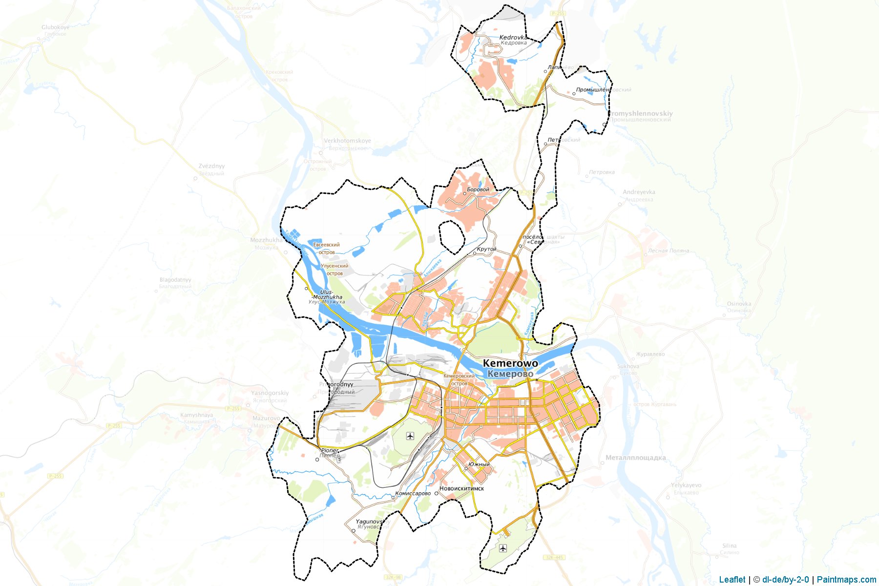 Kemerovo (Kemerovo) Haritası Örnekleri-1