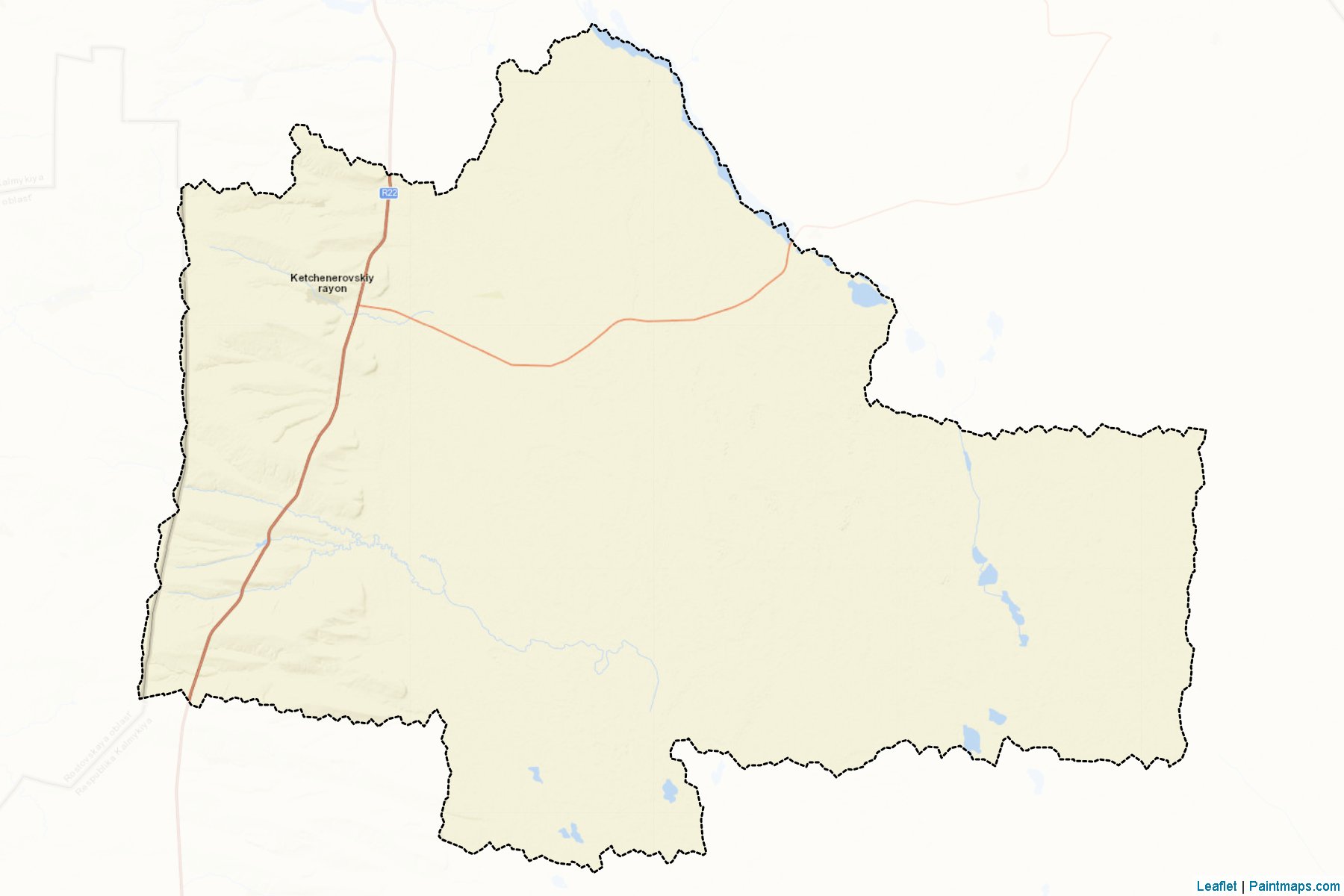 Muestras de recorte de mapas Ketchenerovskiy (Kalmykia)-2