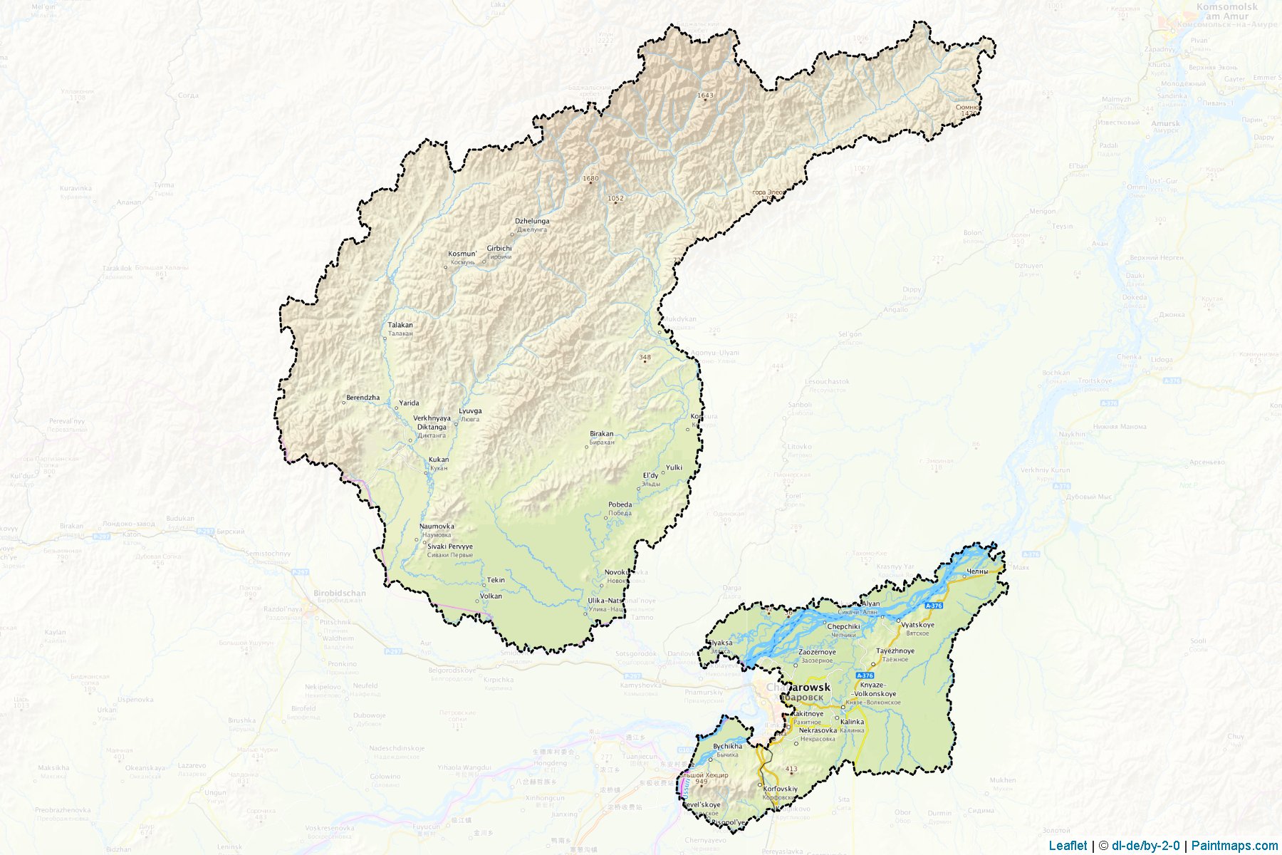 Khabarovskiy (Khabarovsk) Map Cropping Samples-1