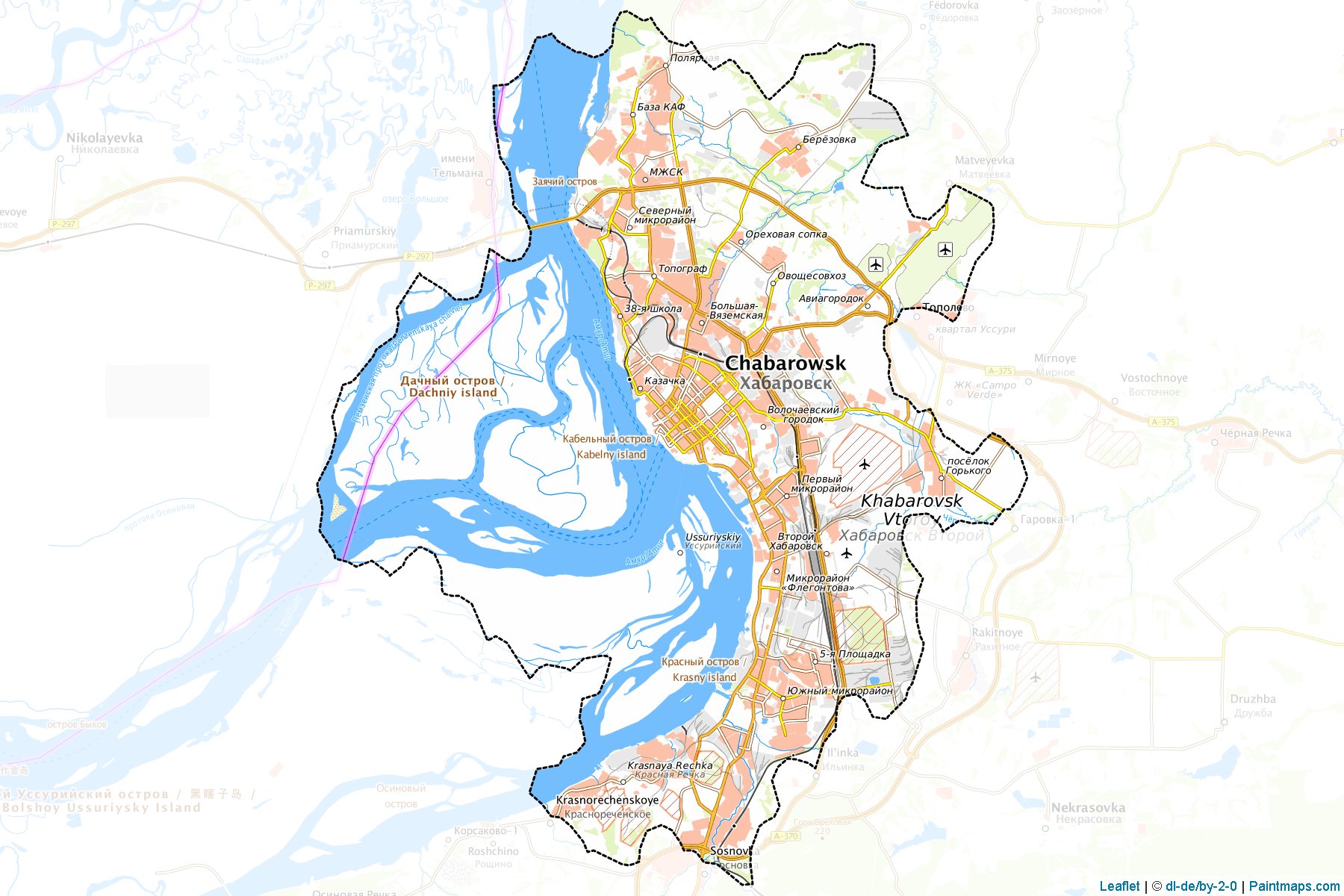 Khabarovsk (Khabarovsk) Map Cropping Samples-1