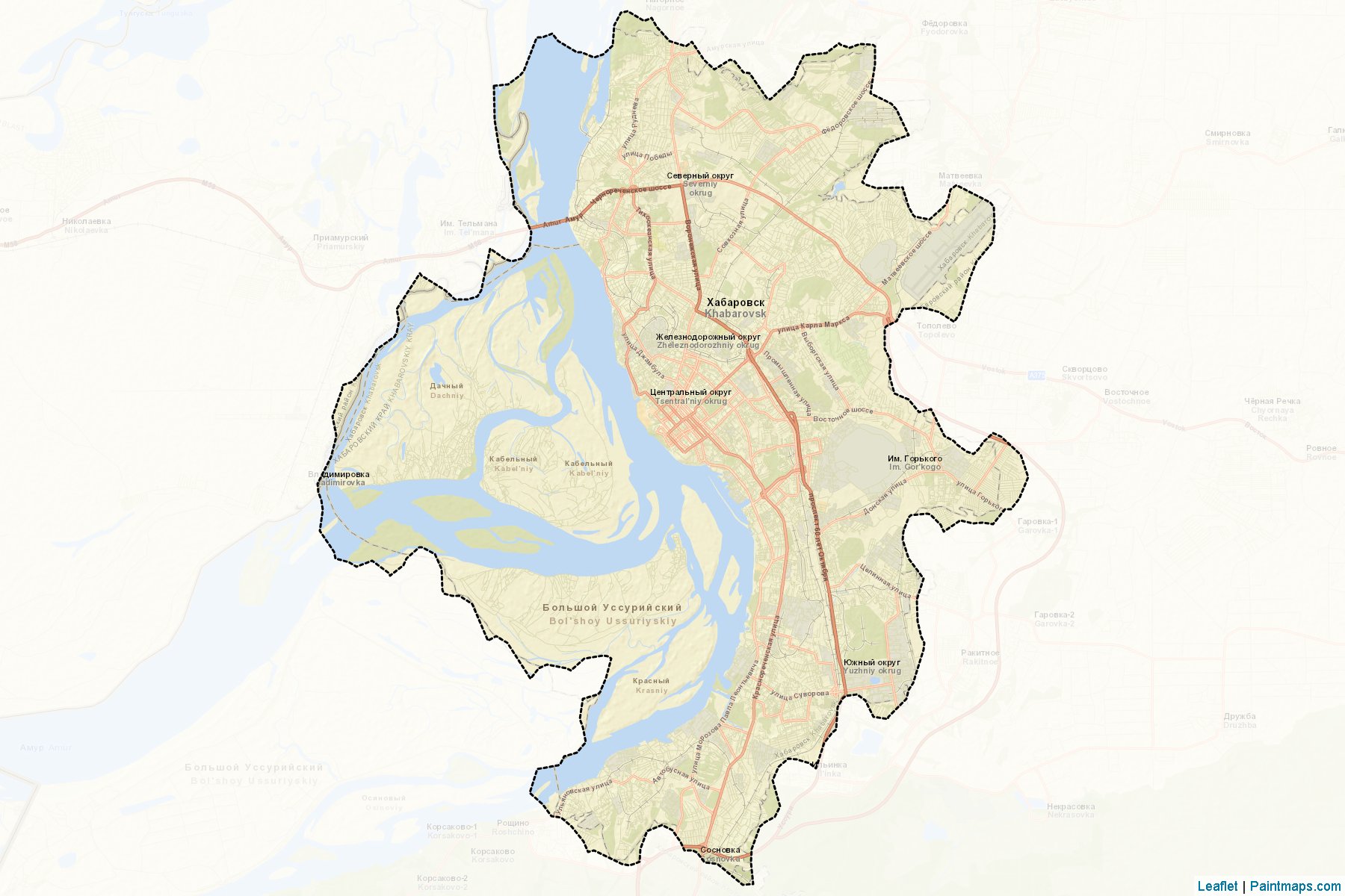 Khabarovsk (Khabarovsk) Map Cropping Samples-2