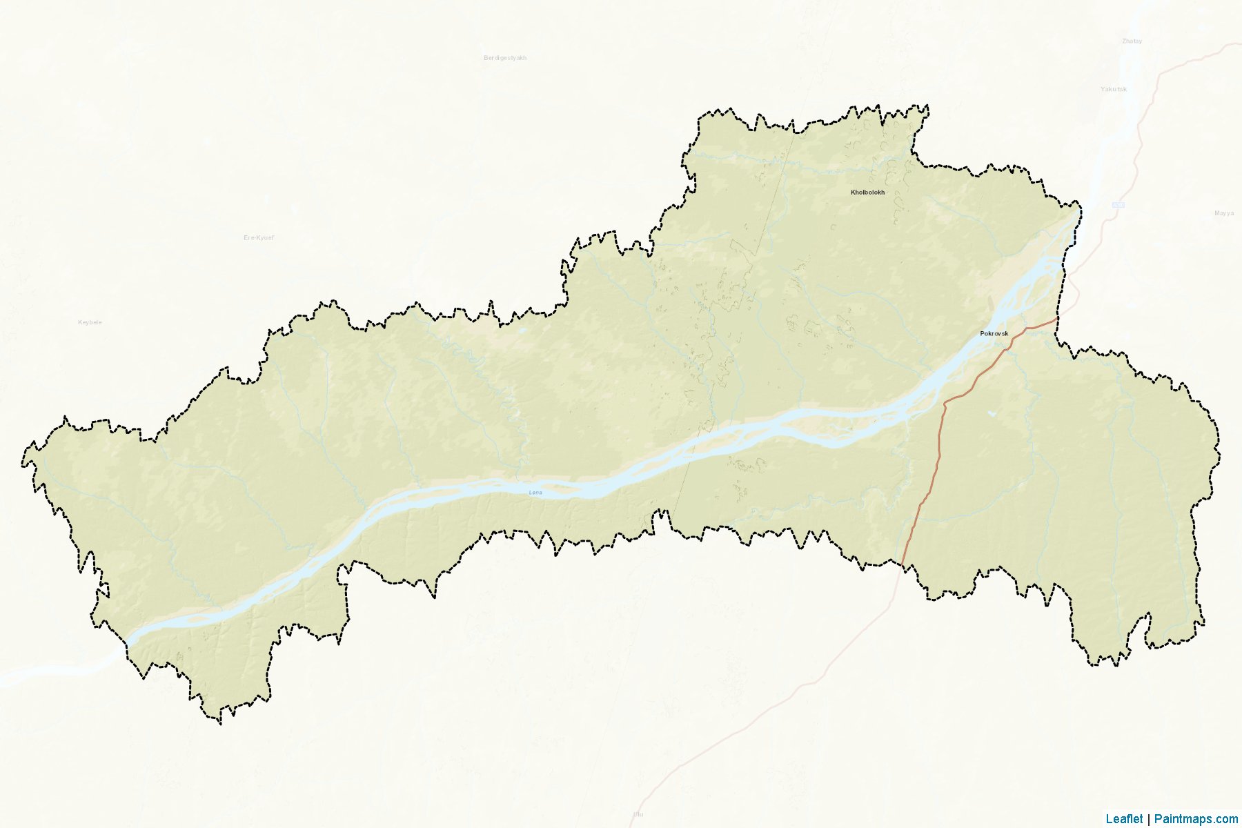 Muestras de recorte de mapas Khangalasskiy (Sakha)-2