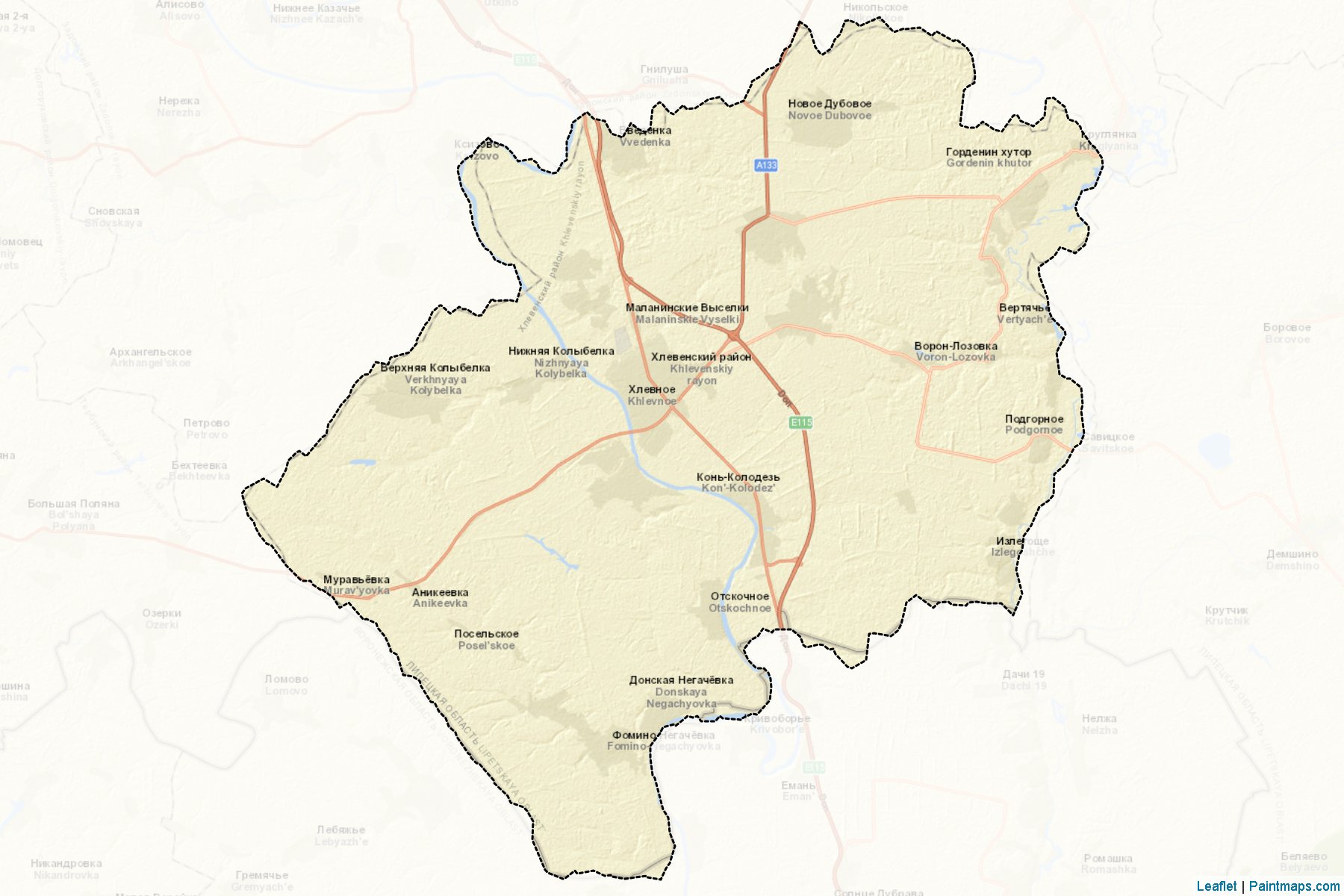 Khlevenskiy (Lipetsk) Map Cropping Samples-2