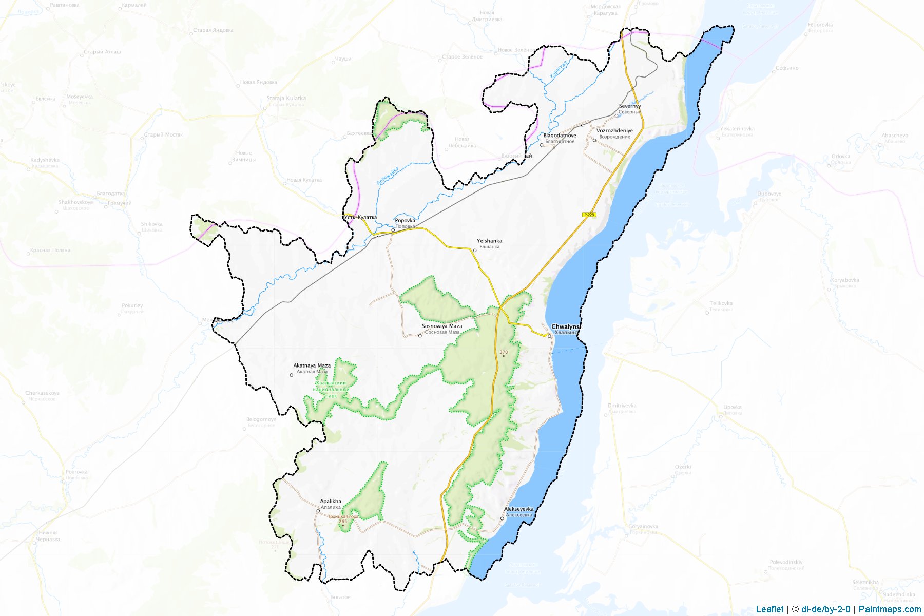 Muestras de recorte de mapas Khvalynskiy (Saratov)-1