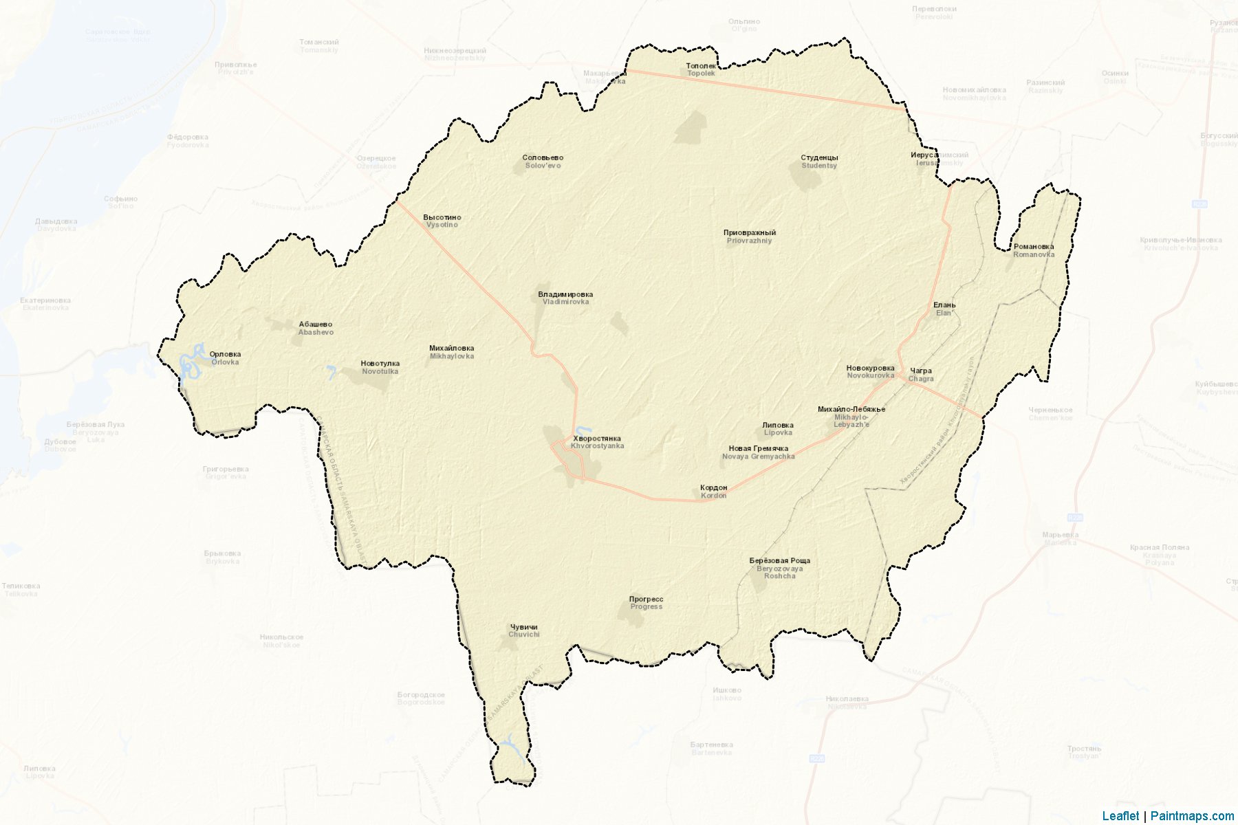 Muestras de recorte de mapas Khvorostjanskiy (Samara)-2