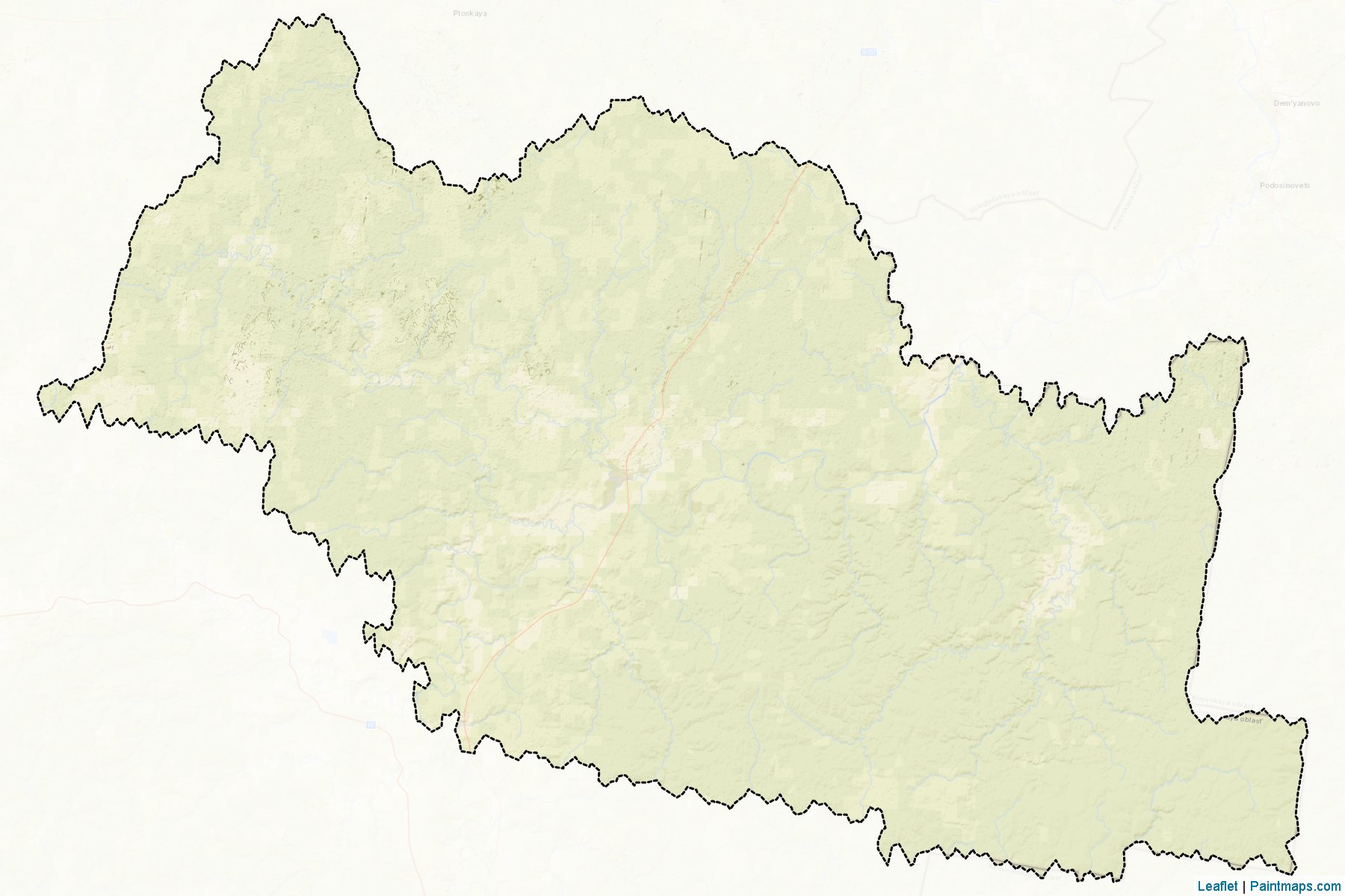 Muestras de recorte de mapas Kichmengsko-eckij (Vologda)-2