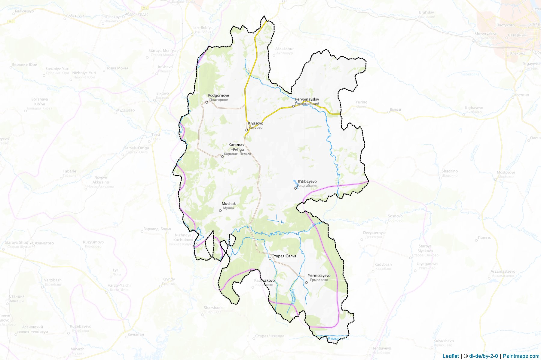 Kijasovskiy (Udmurt) Map Cropping Samples-1