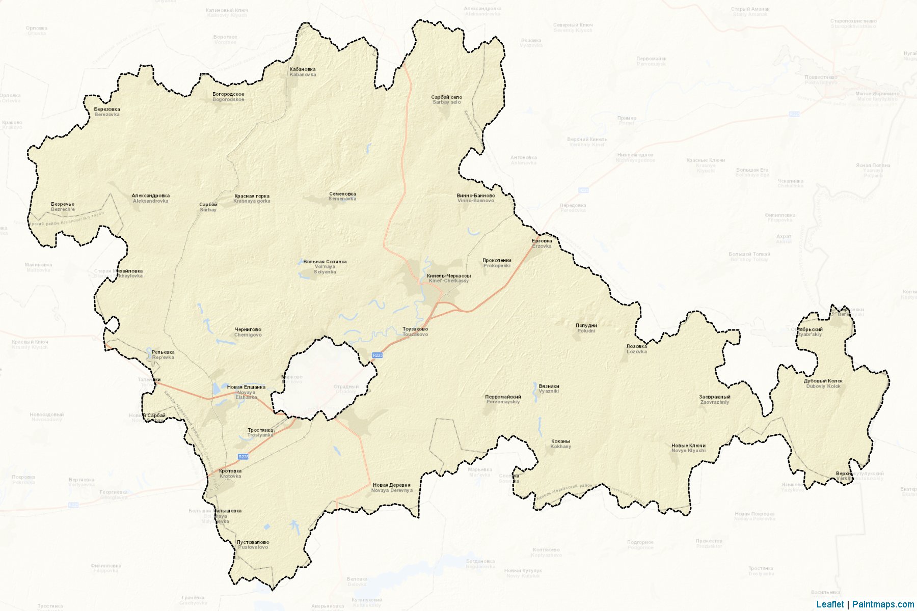 Kinel'-CHerkasskiy (Samara) Map Cropping Samples-2