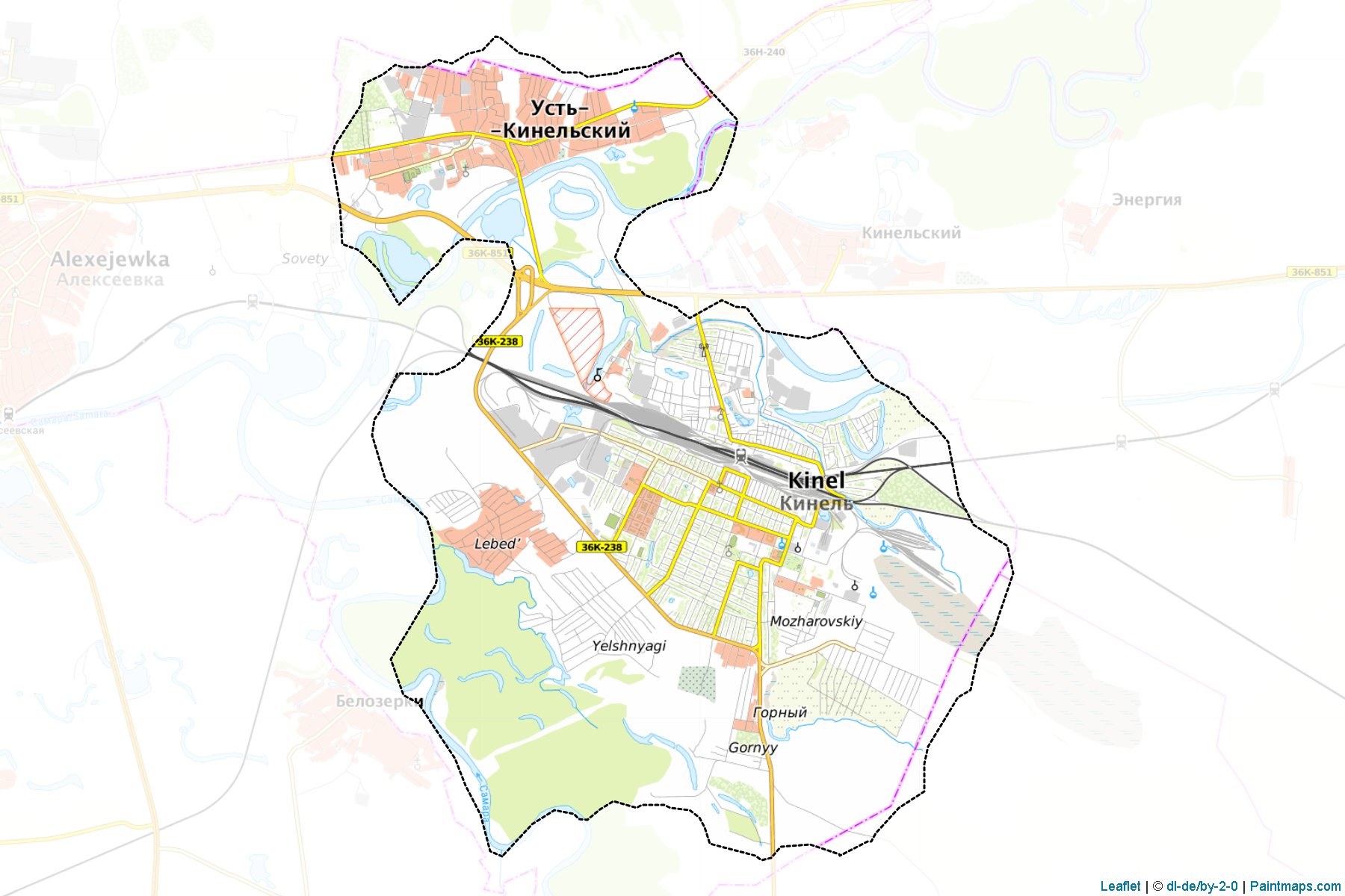 Kinel' (Samara) Map Cropping Samples-1