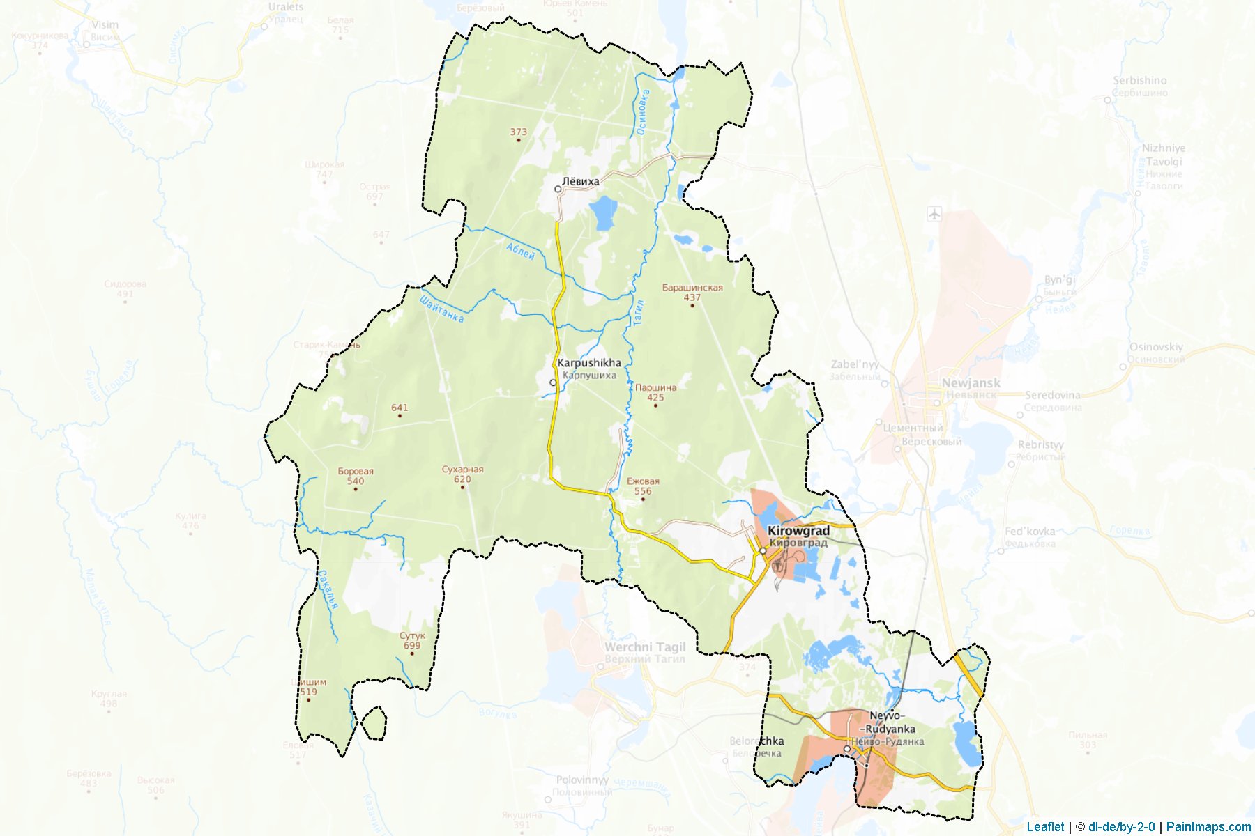 Kirovgradskiy (Sverdlovsk) Haritası Örnekleri-1