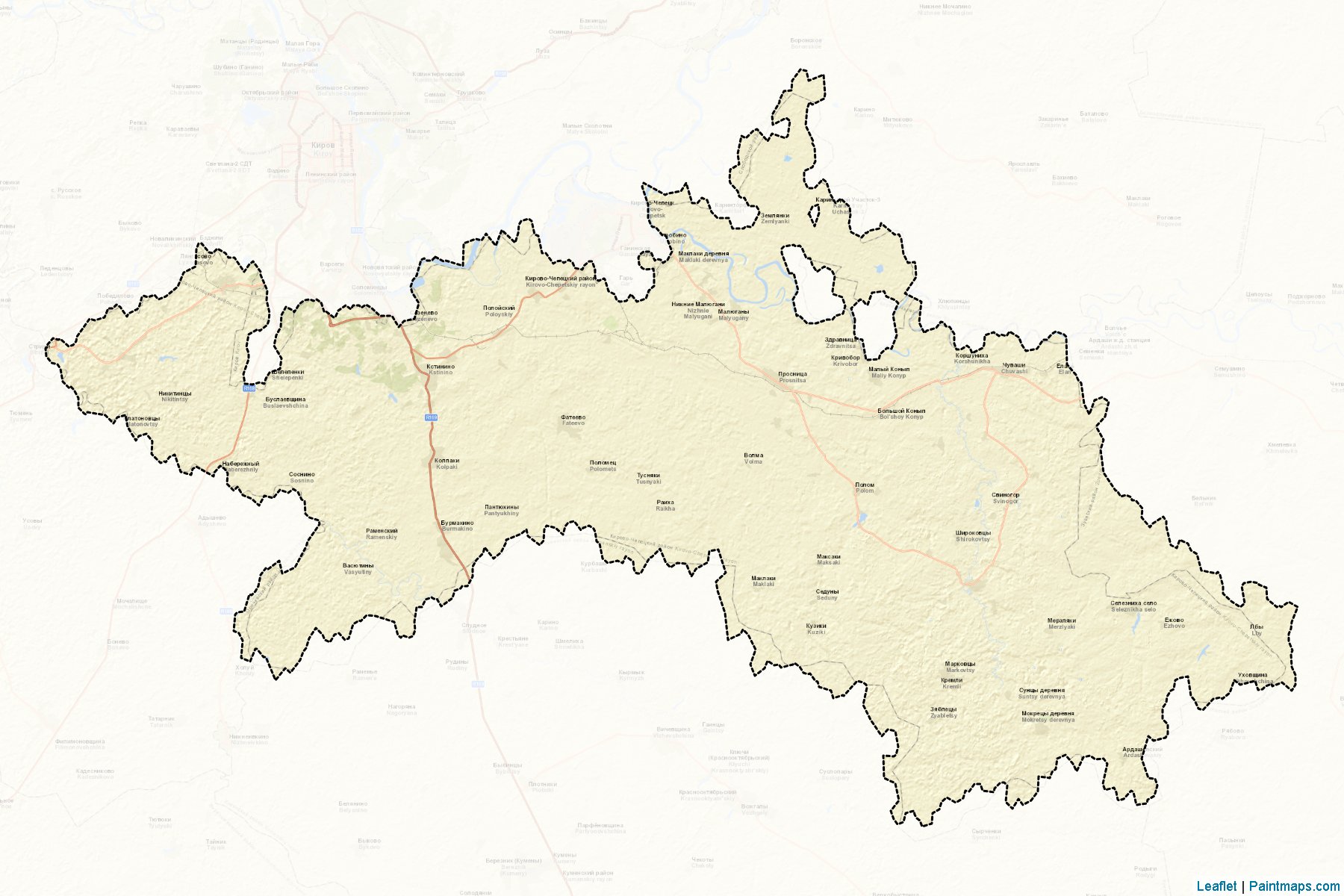 Kirovo-CHepeckij (Kirov) Map Cropping Samples-2