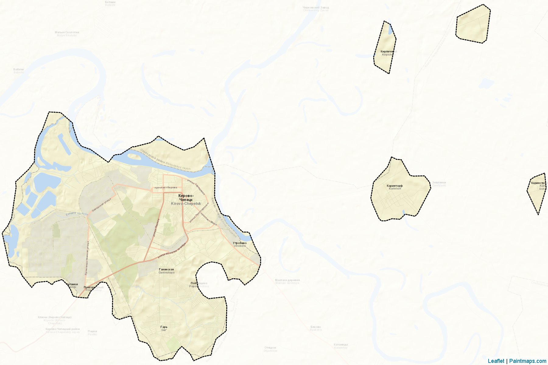 Kirovo-CHepeck (Kirov) Map Cropping Samples-2