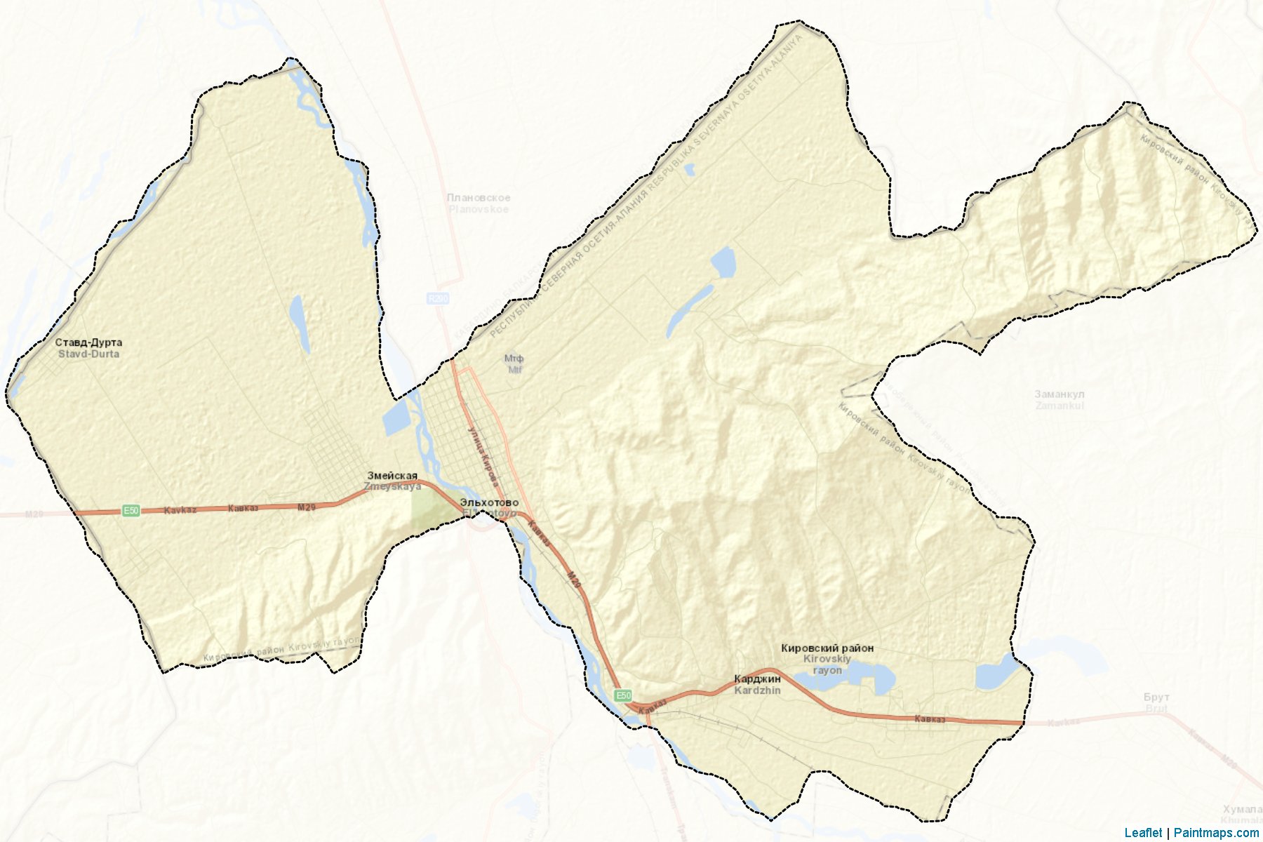 Kirovskiy (North Ossetia-Alania) Map Cropping Samples-2